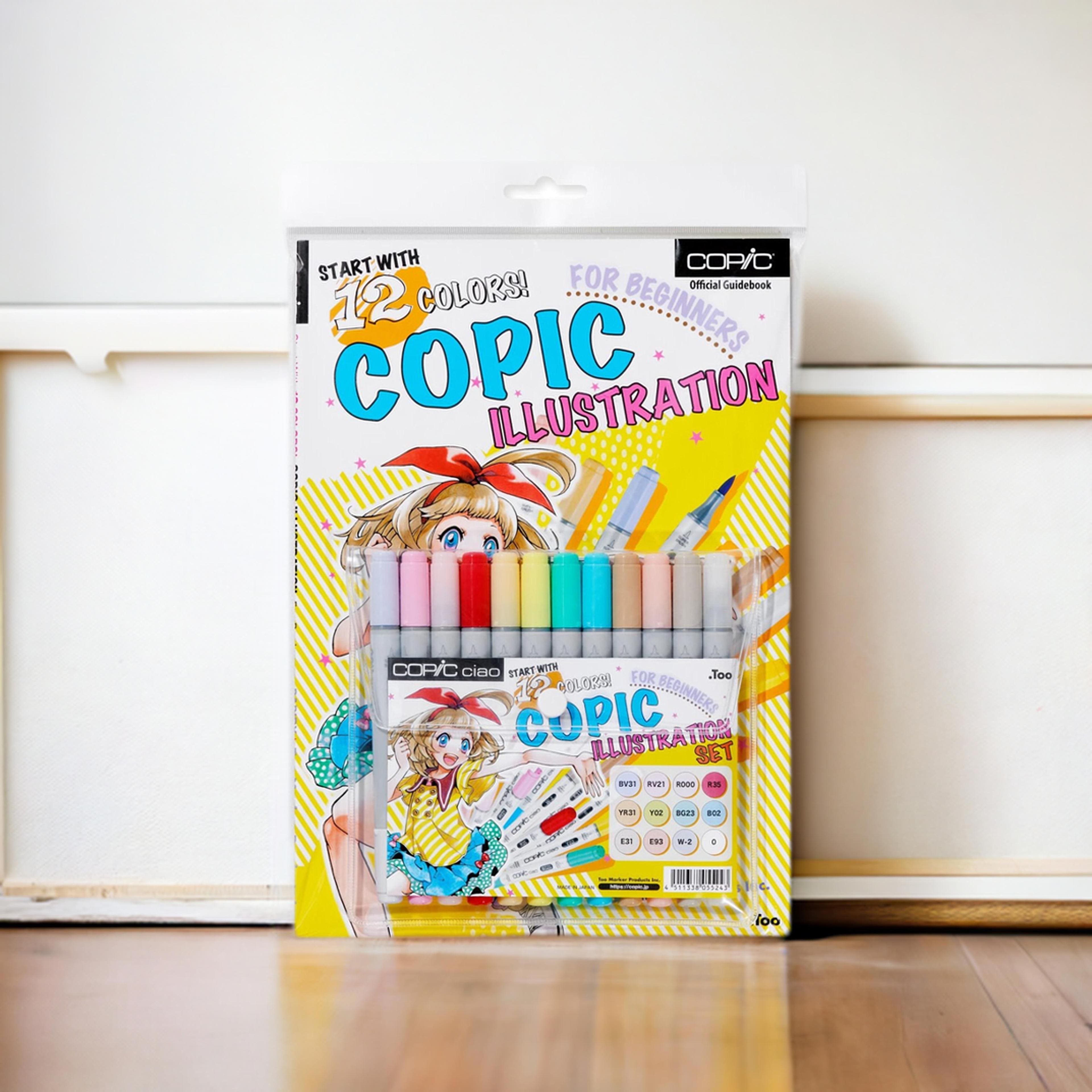Copic&#xAE; Ciao 12 Color Marker Illustration Bundle Set