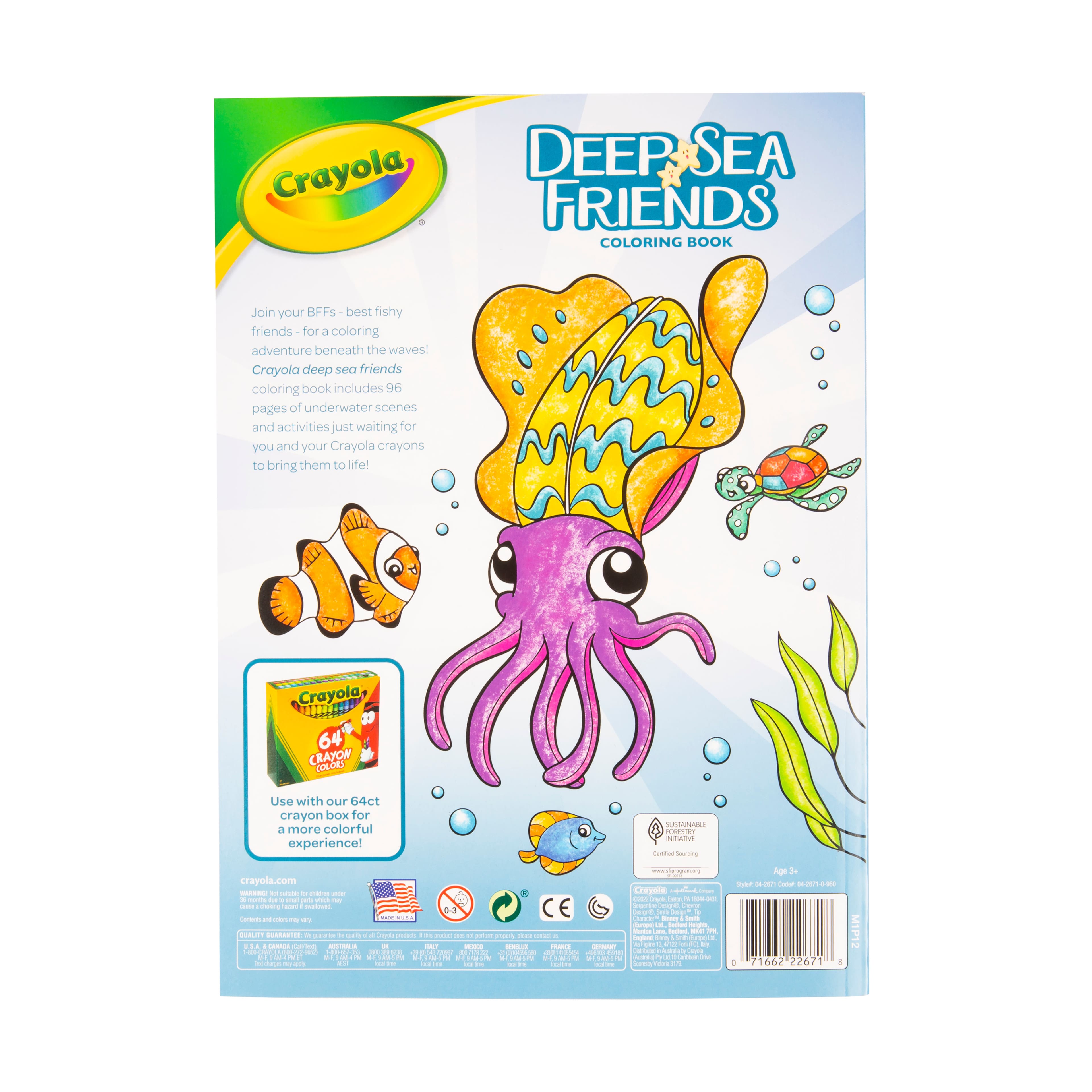 Crayola&#xAE; Deep Sea Friends 96-Page Coloring Book