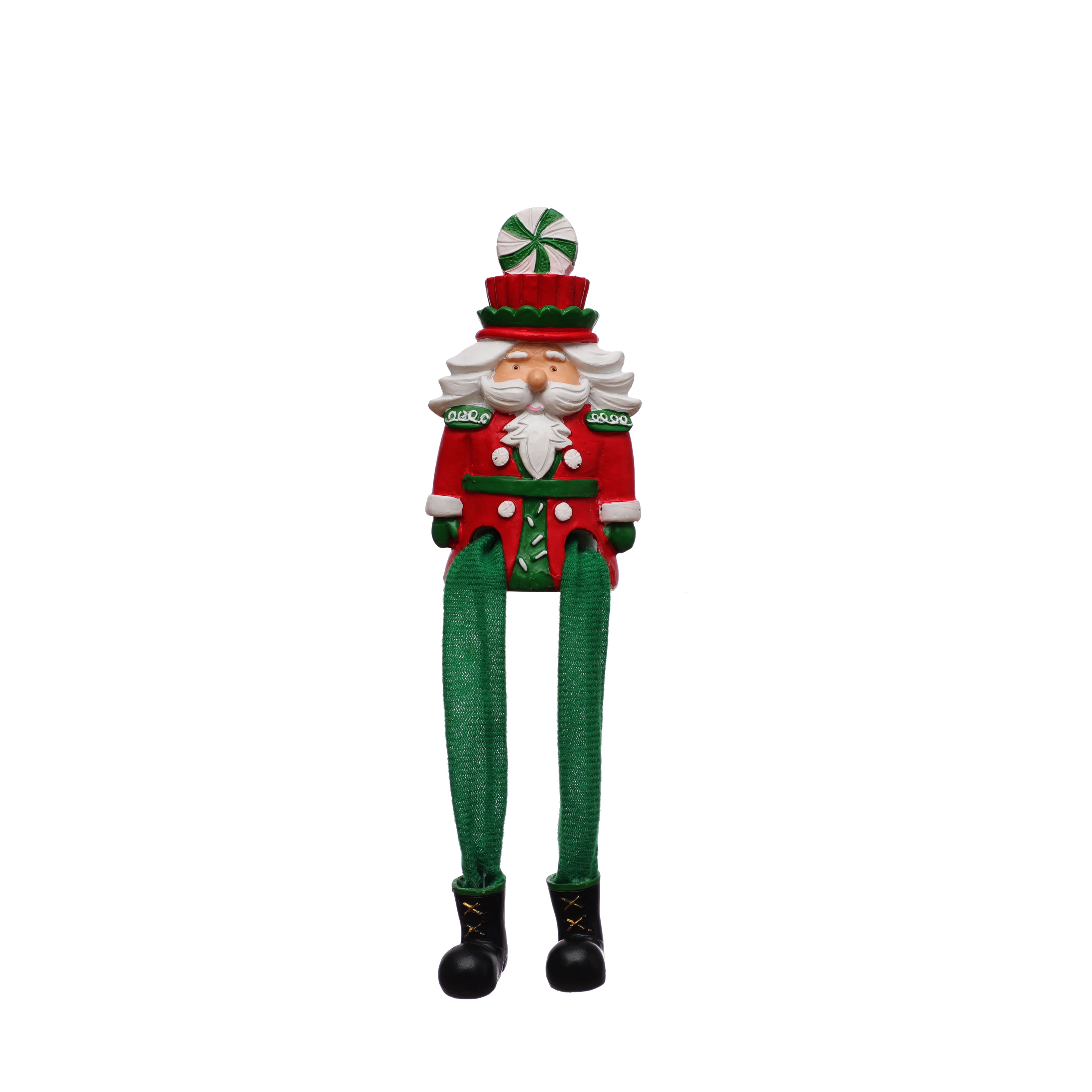 4.25&#x22; Sitting Green &#x26; Red Nutcracker Dangle Legs Tabletop D&#xE9;cor by Ashland&#xAE;