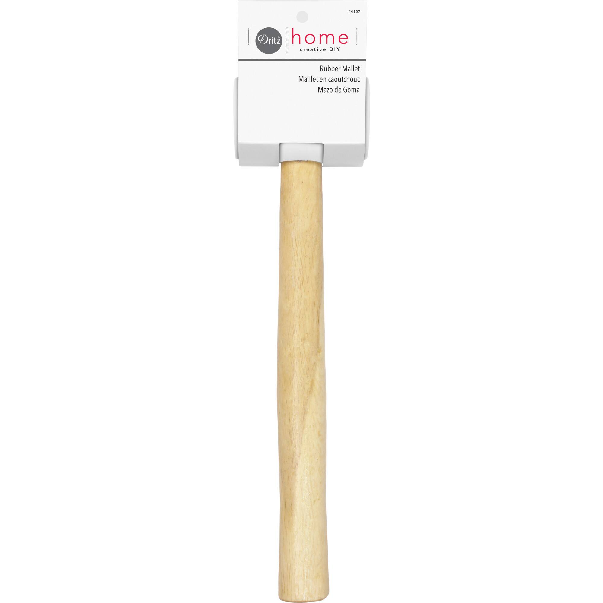 Dritz&#xAE; Home Rubber Mallet with Brown Wooden Handle