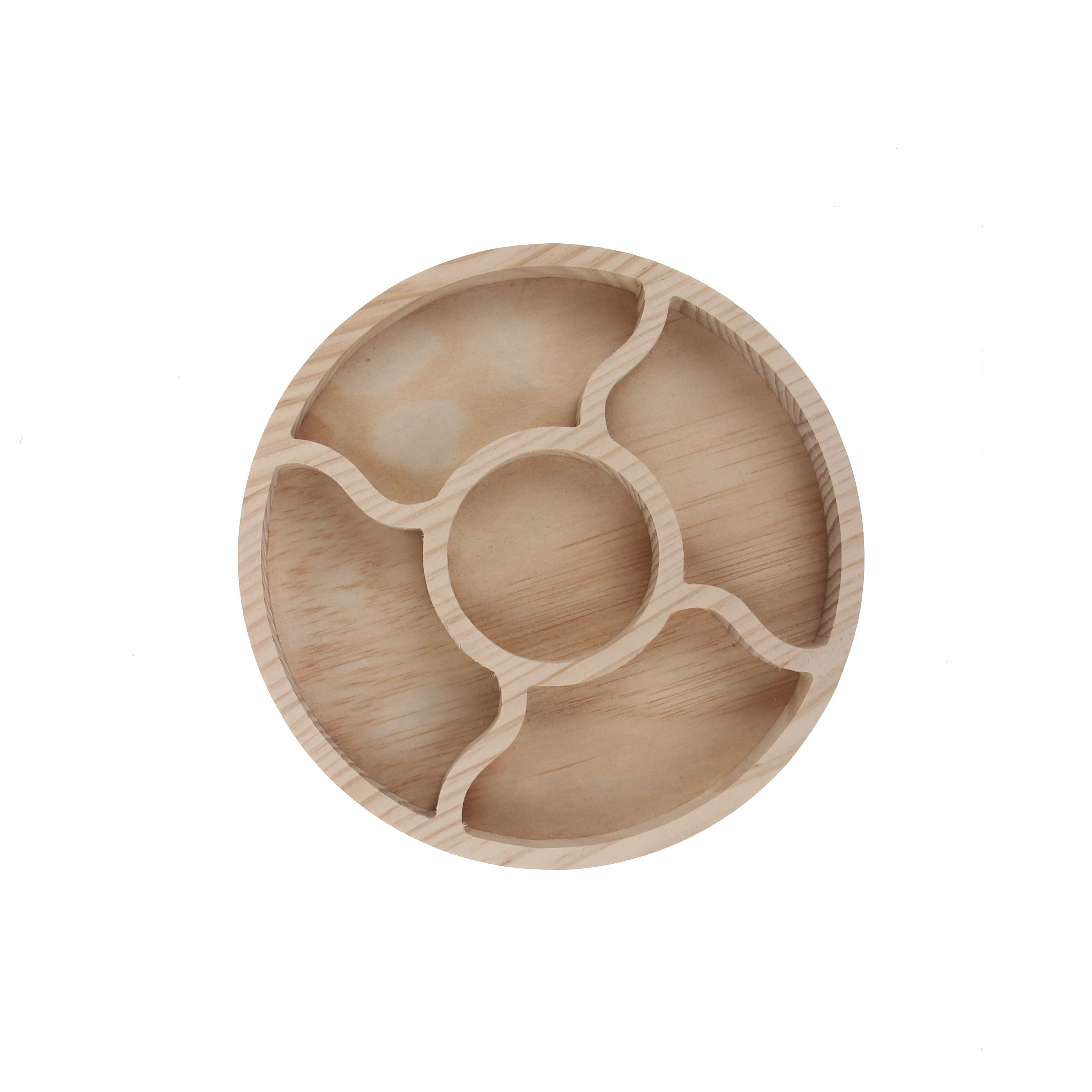12 Pack: Wood Circle Sorting Tray by Creatology&#x2122;