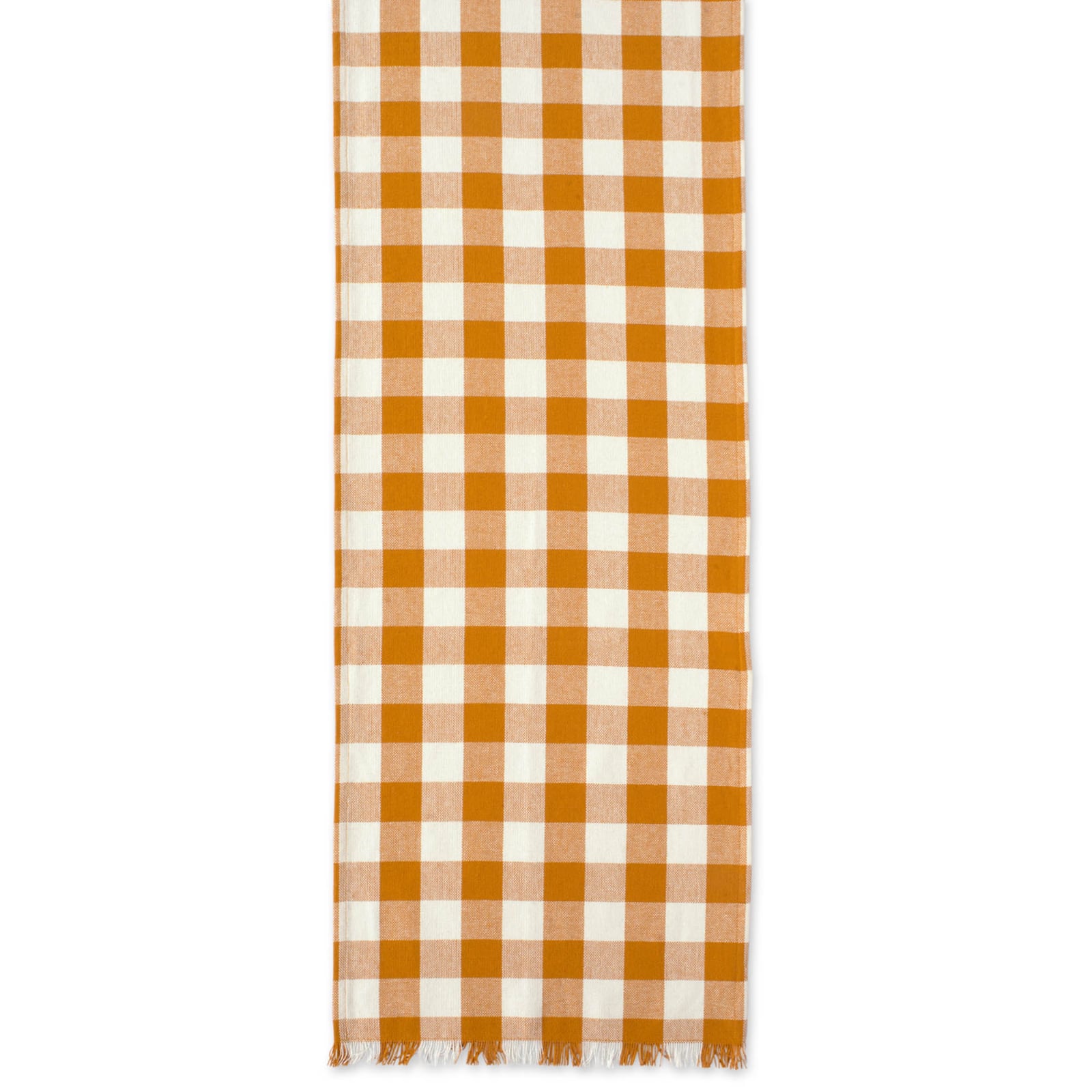 DII&#xAE; 108&#x22; Heavyweight Check Fringed Table Runner