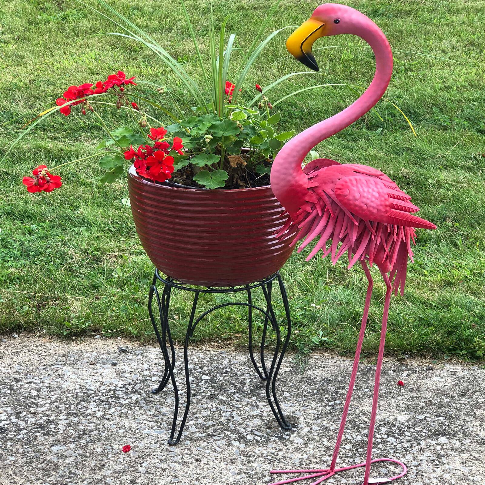 Santa&#x27;s Workshop 40&#x22; Iron Flamingo
