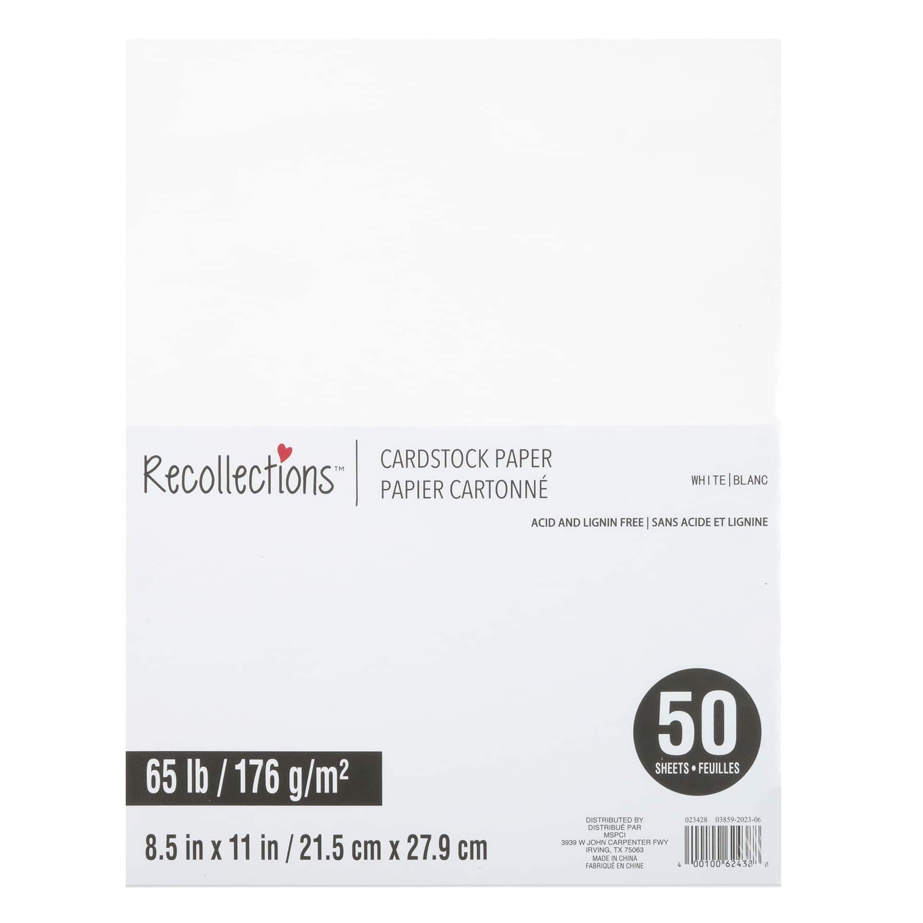 White Card Stock - Size 18 X 12 - 100 Lb Cover - 270 g/m Cover