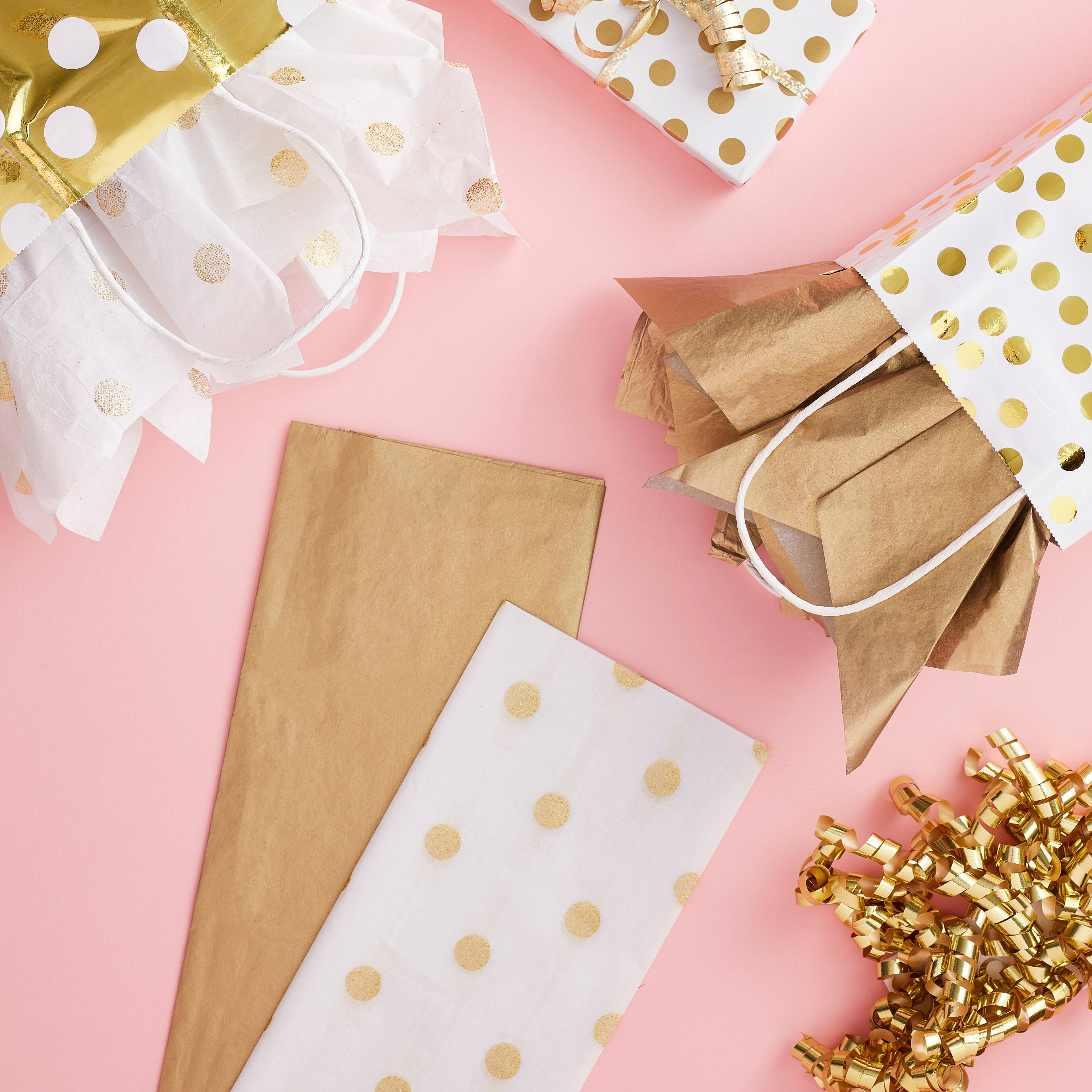 12 Packs: 5 ct. (60 total) Gold Dot Gift Tissue Paper by Celebrate It™