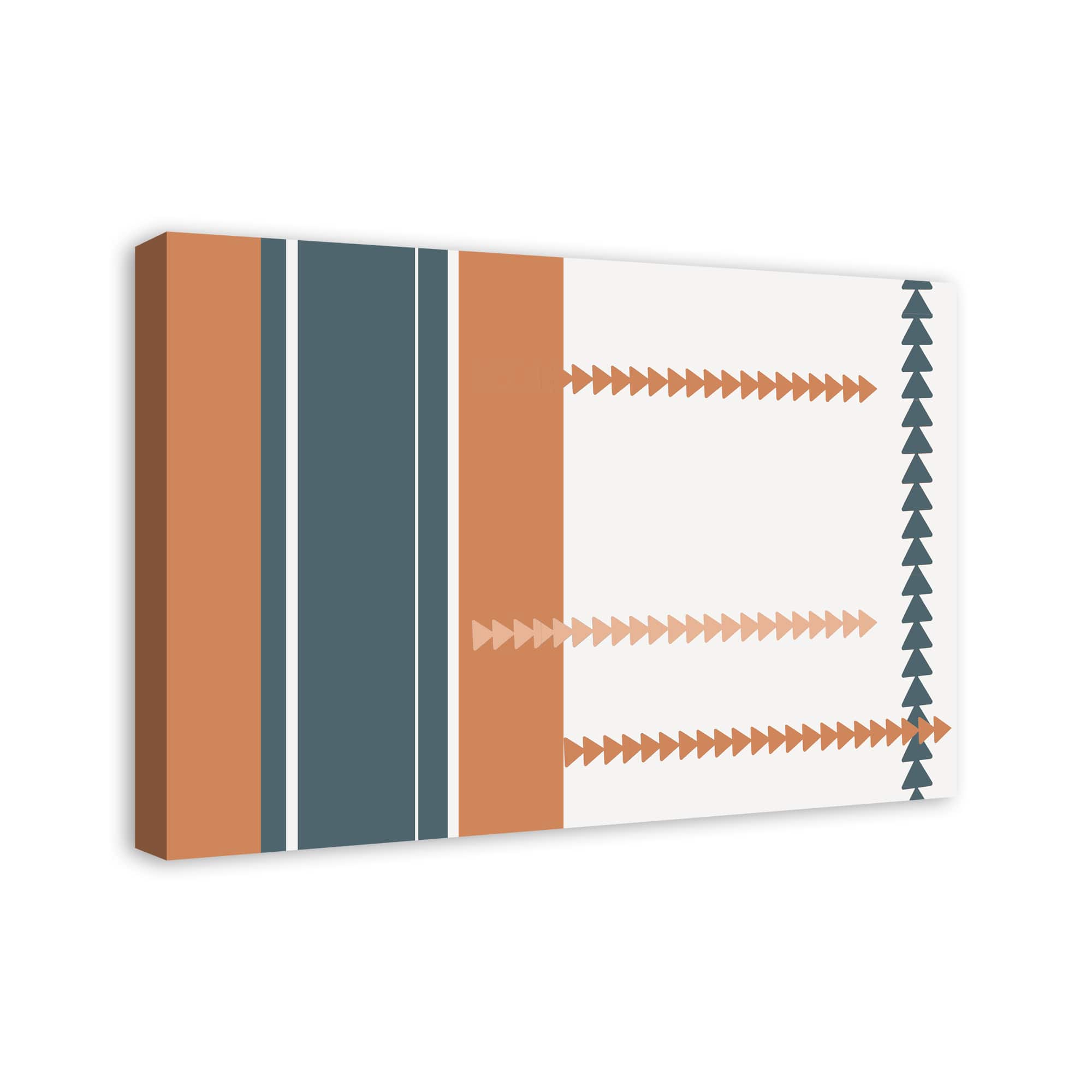 Stripes And Triangles 30" x 20" Canvas Wall Art