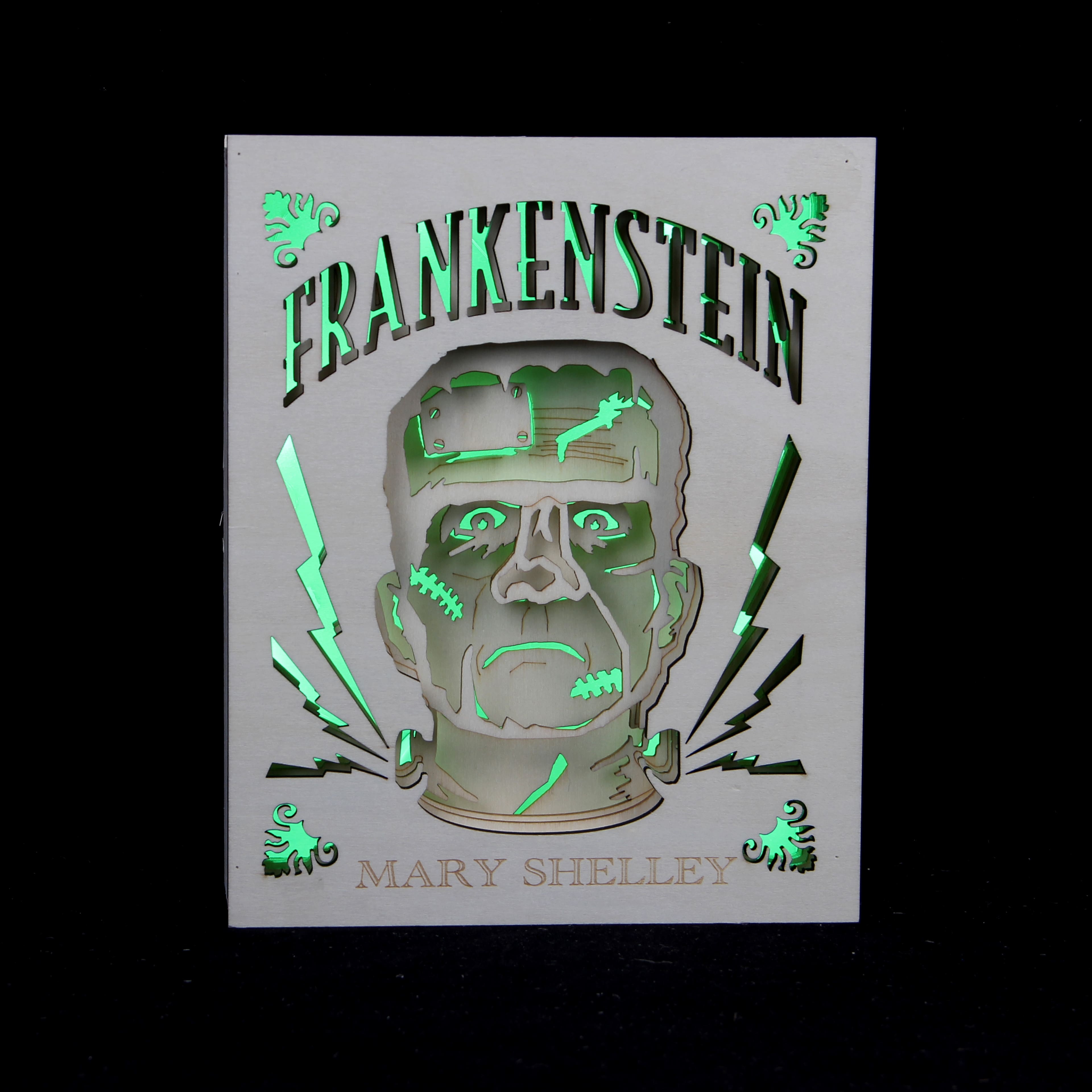 8.5&#x22; Frankenstein Book DIY LED Plywood D&#xE9;cor by Make Market&#xAE;