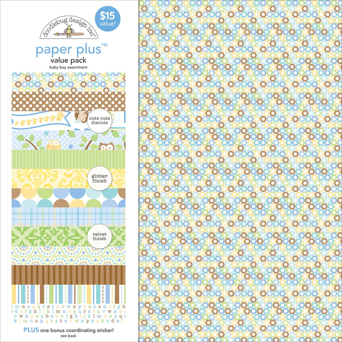 Doodlebug Design Inc.&#x2122; Baby Boy Paper Plus Value Pack, 12&#x22; x 12&#x22;