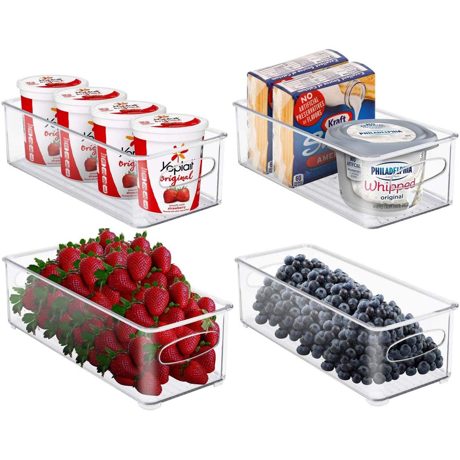 Sorbus Small Clear Kitchen &#x26; Fridge Storage Bins