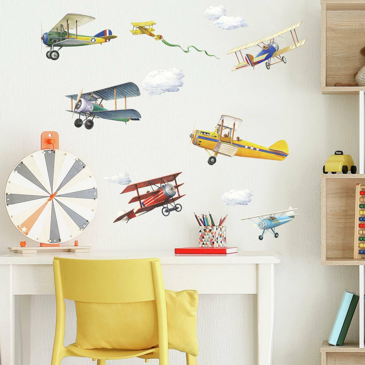 RoomMates Vintage Planes Peel &#x26; Stick Wall Decals