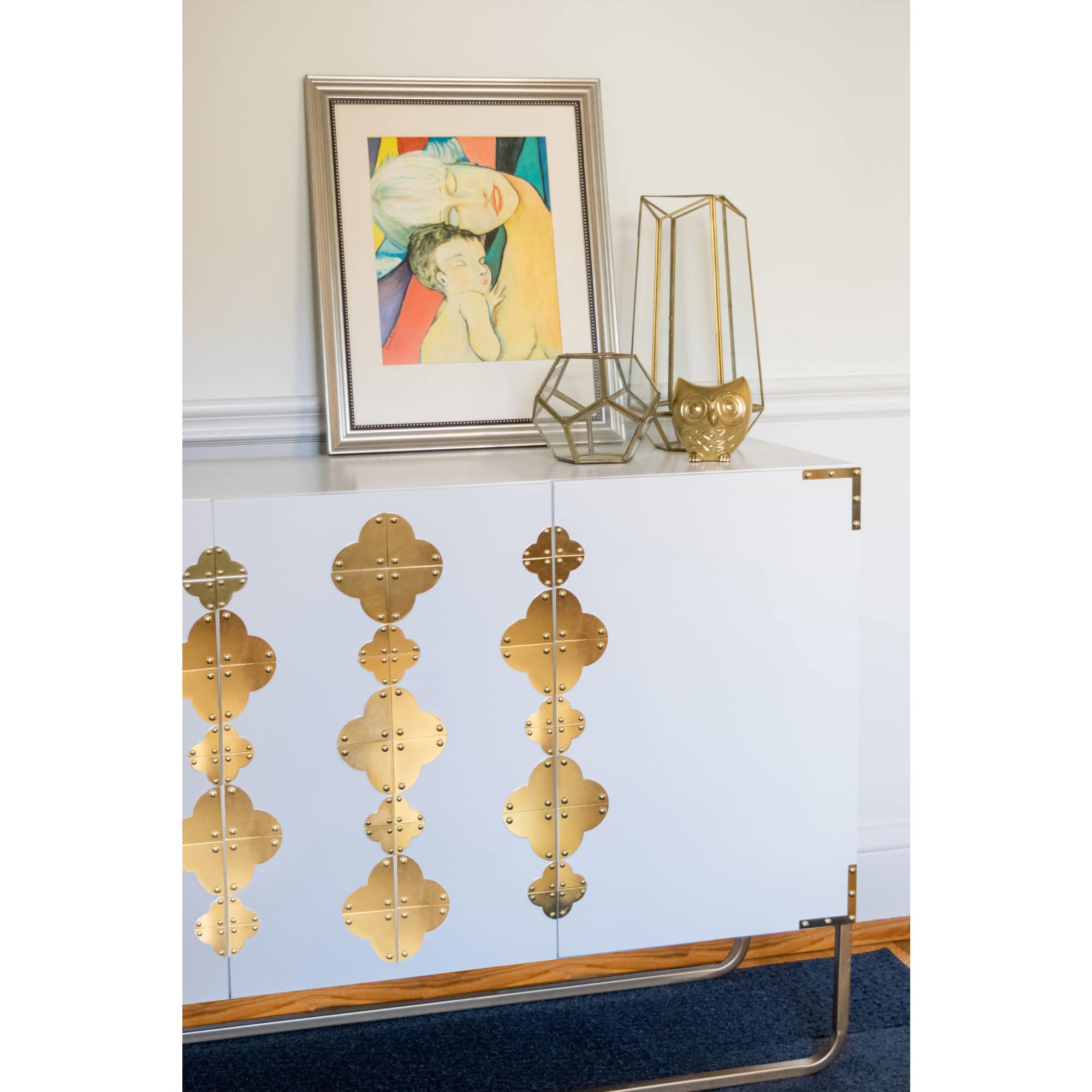 Dritz Home® Large Brass Smooth Quatrefoil Corners, 4ct.