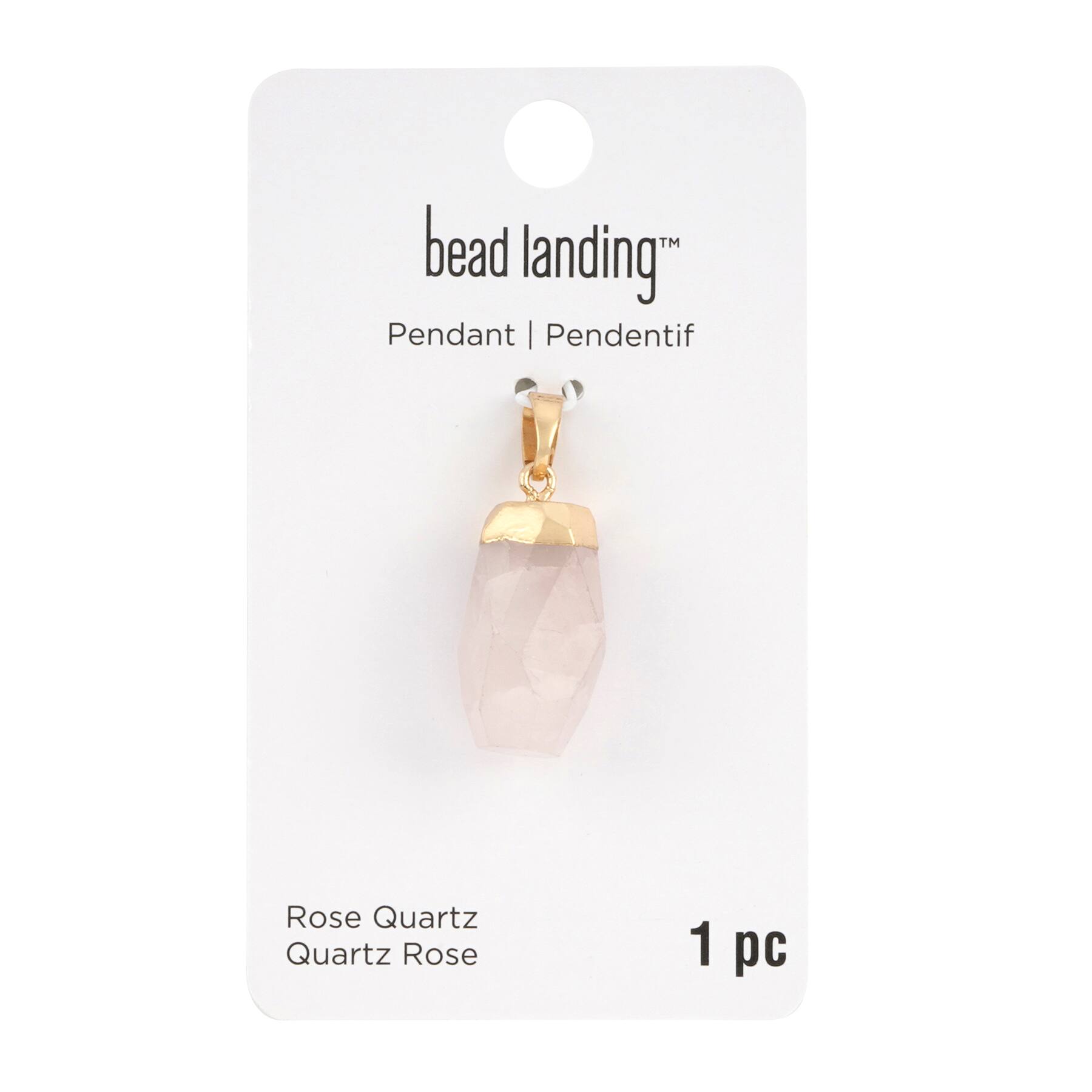 Rose Quartz Irregular Pendant by Bead Landing™