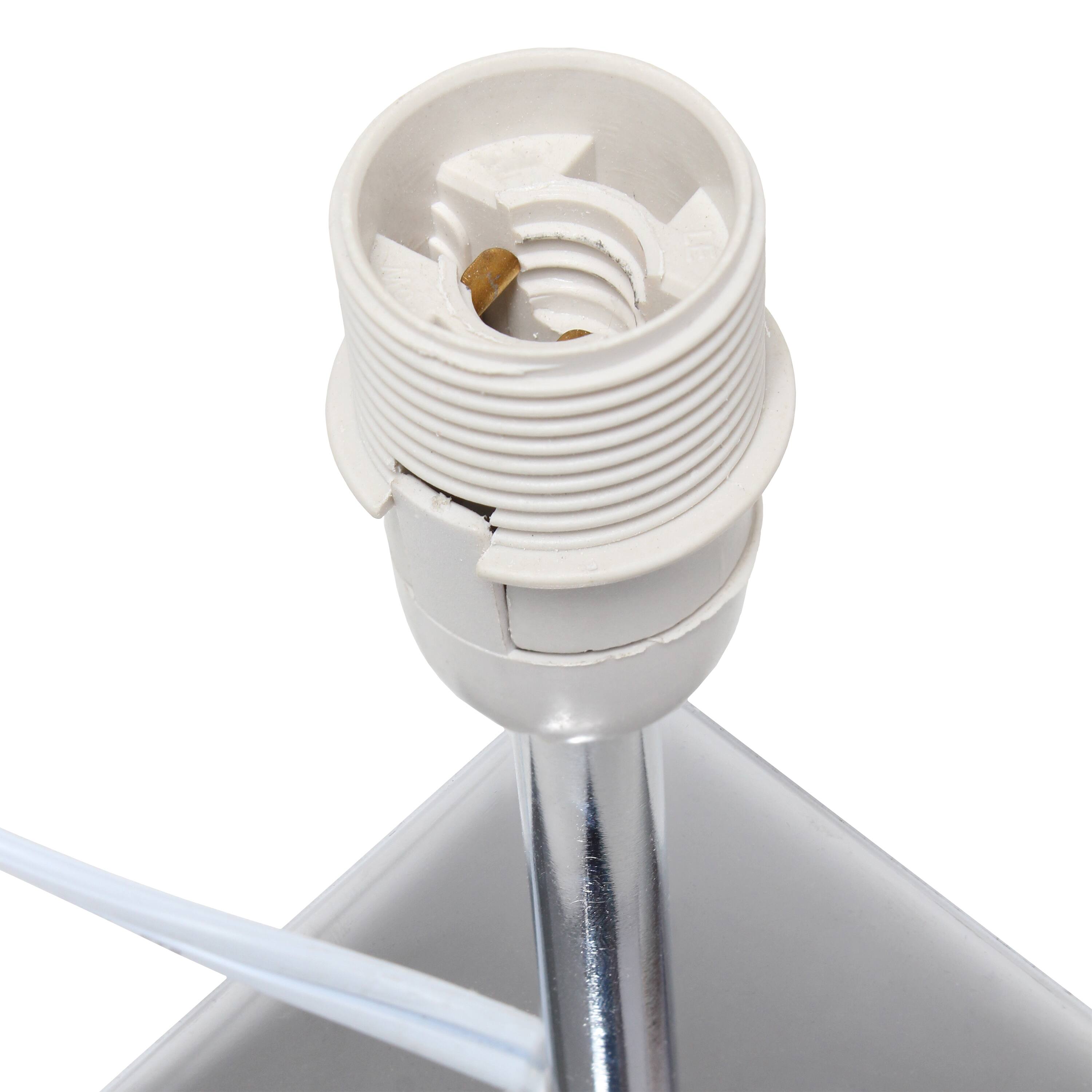 Simple Designs&#x2122; 9.5&#x22; Mini Chrome Table Lamp with Squared Empire Shade