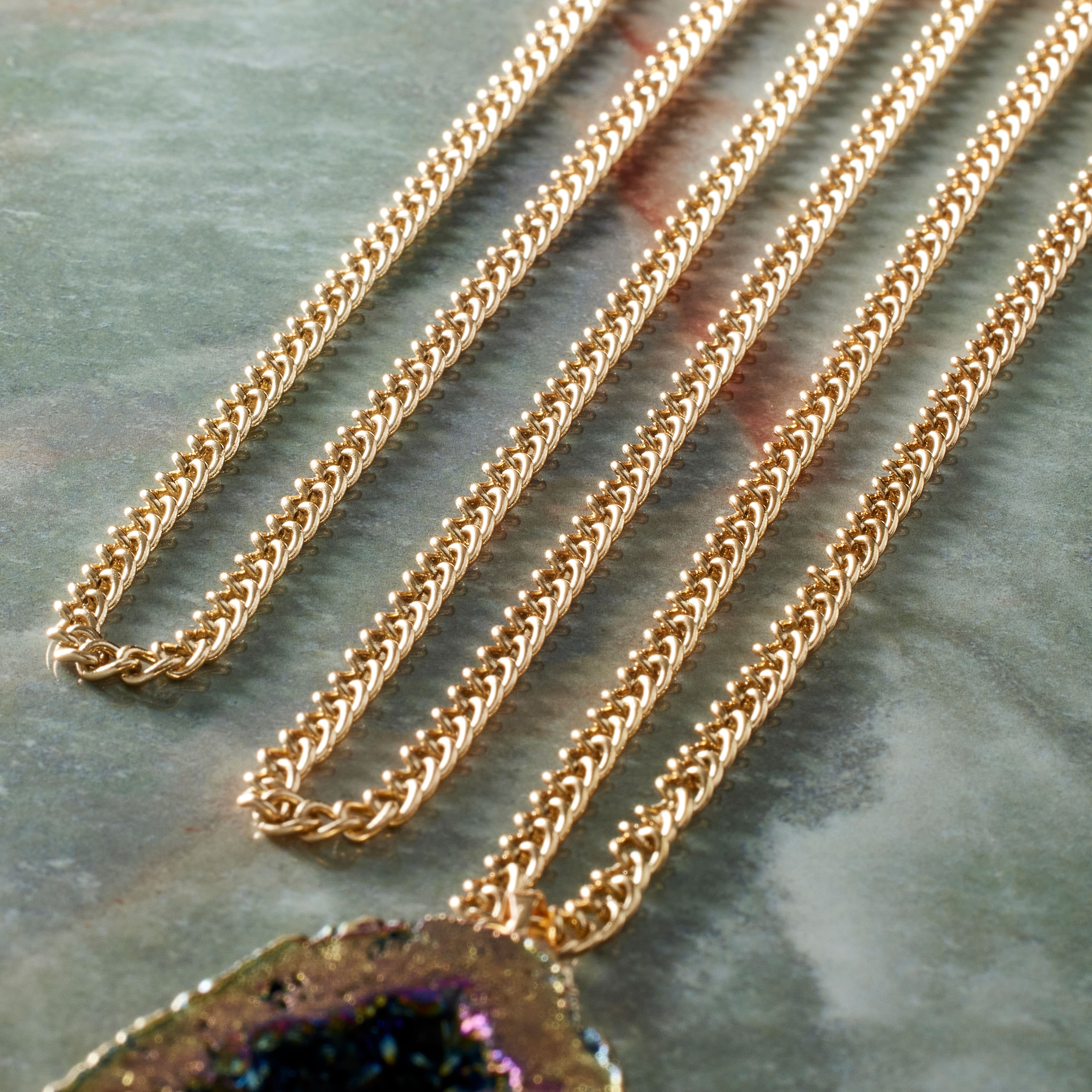 12 Packs: 3 ct. (36 total) 30&#x22; Hamilton Gold Curb Chain Necklaces by Bead Landing&#x2122;