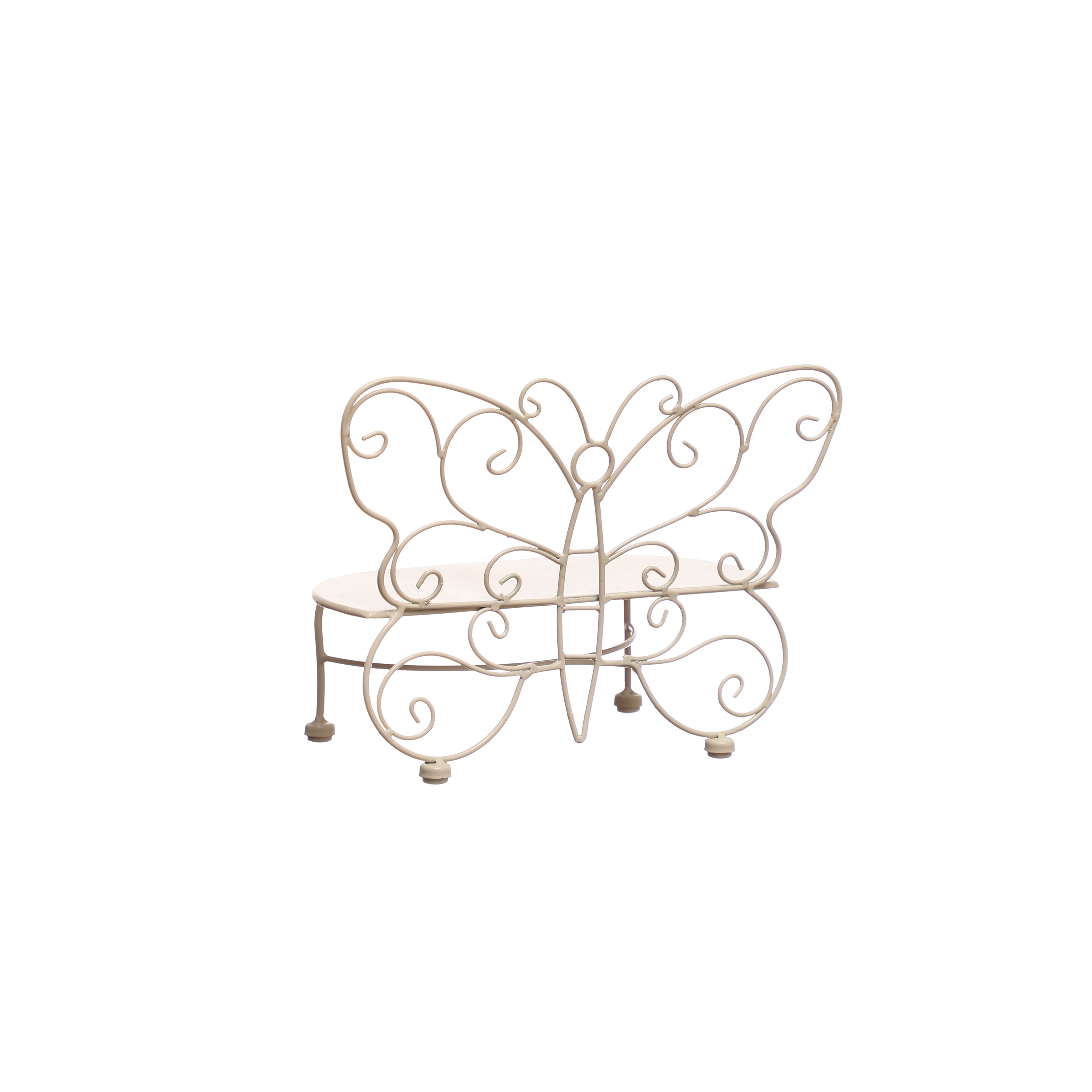 10&#x22; White Spring Butterfly Bench Tabletop D&#xE9;cor by Ashland&#xAE;