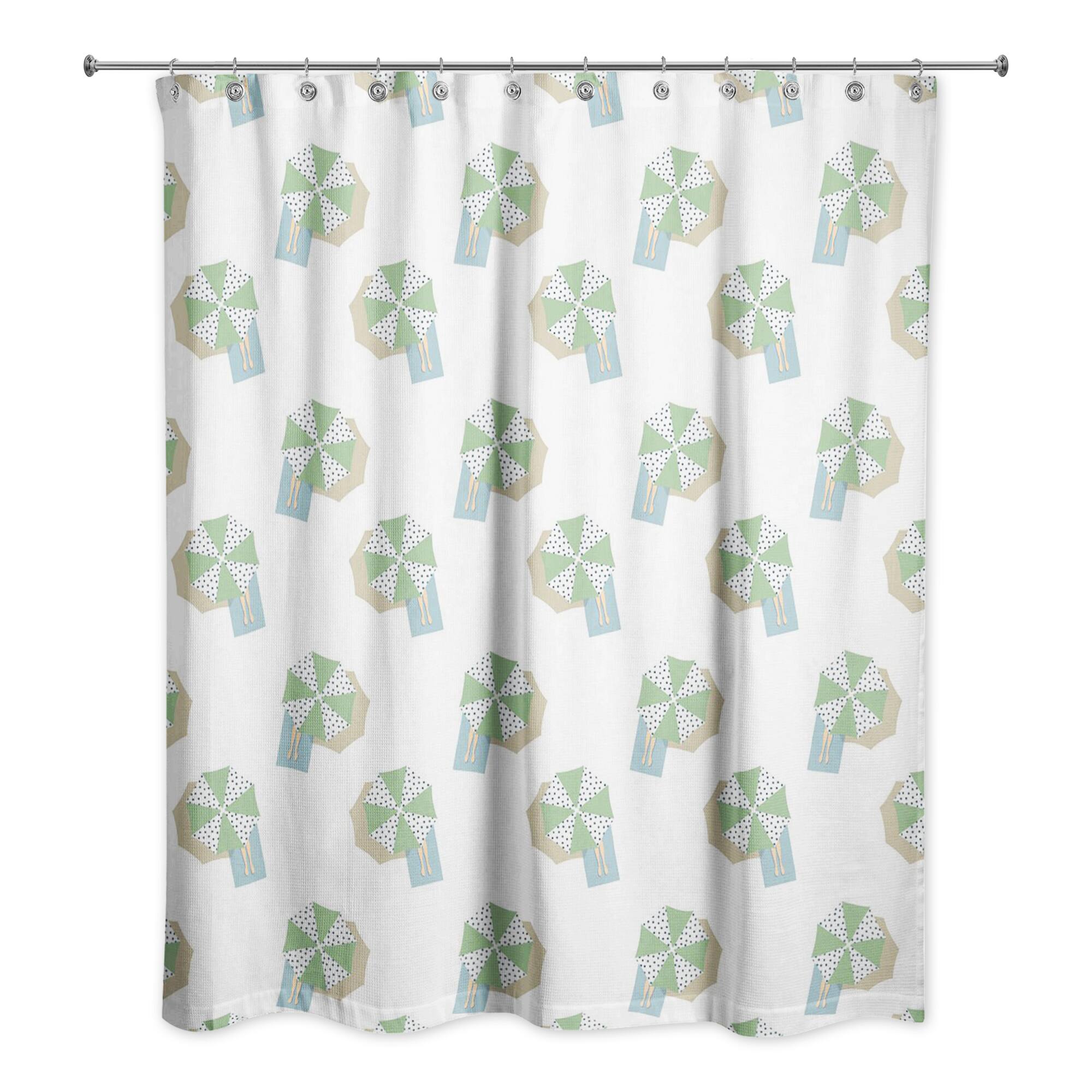 Umbrella Pattern Shower Curtain