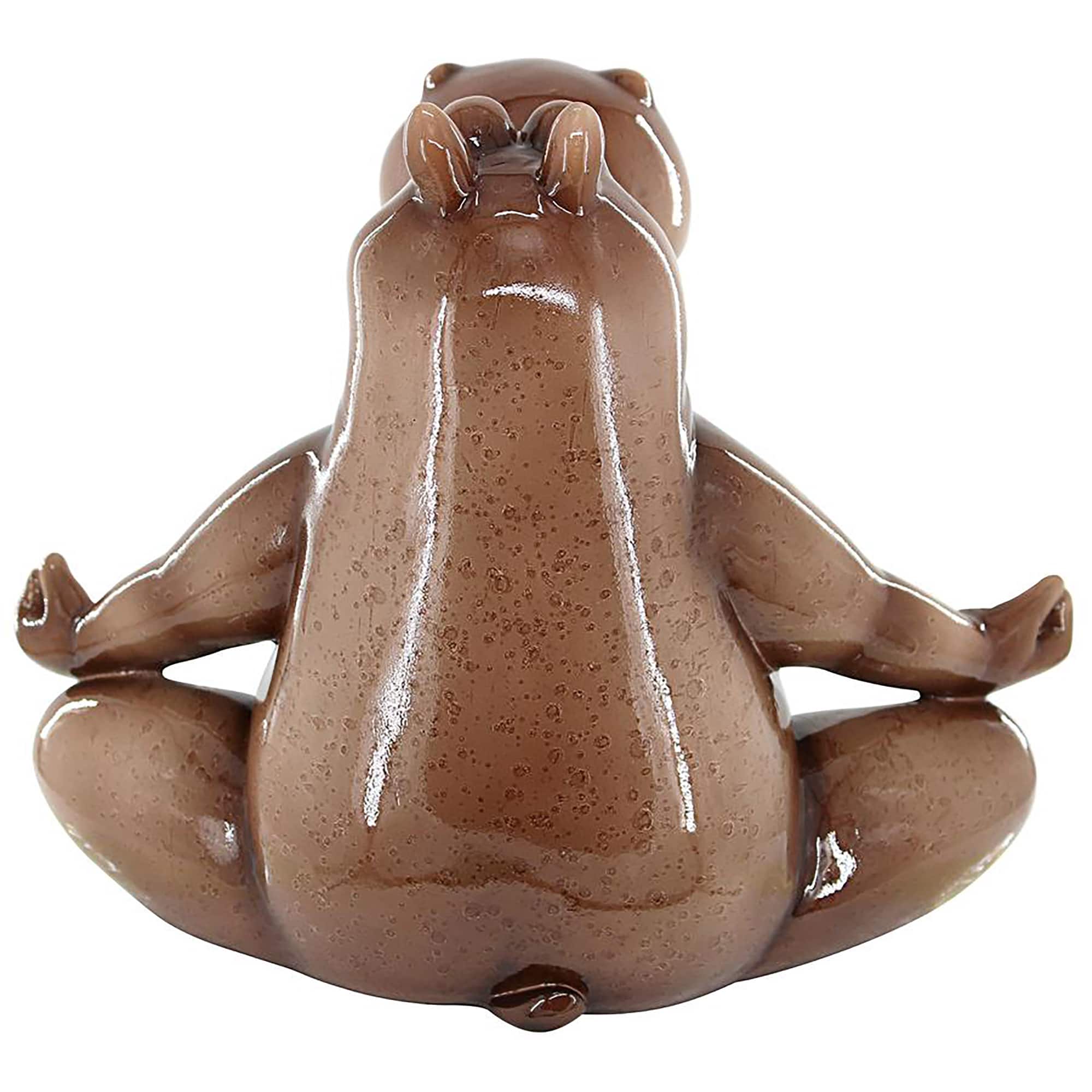 Design Toscano 10.5&#x22; A Ton of Zen Yoga Hippo Garden Statue