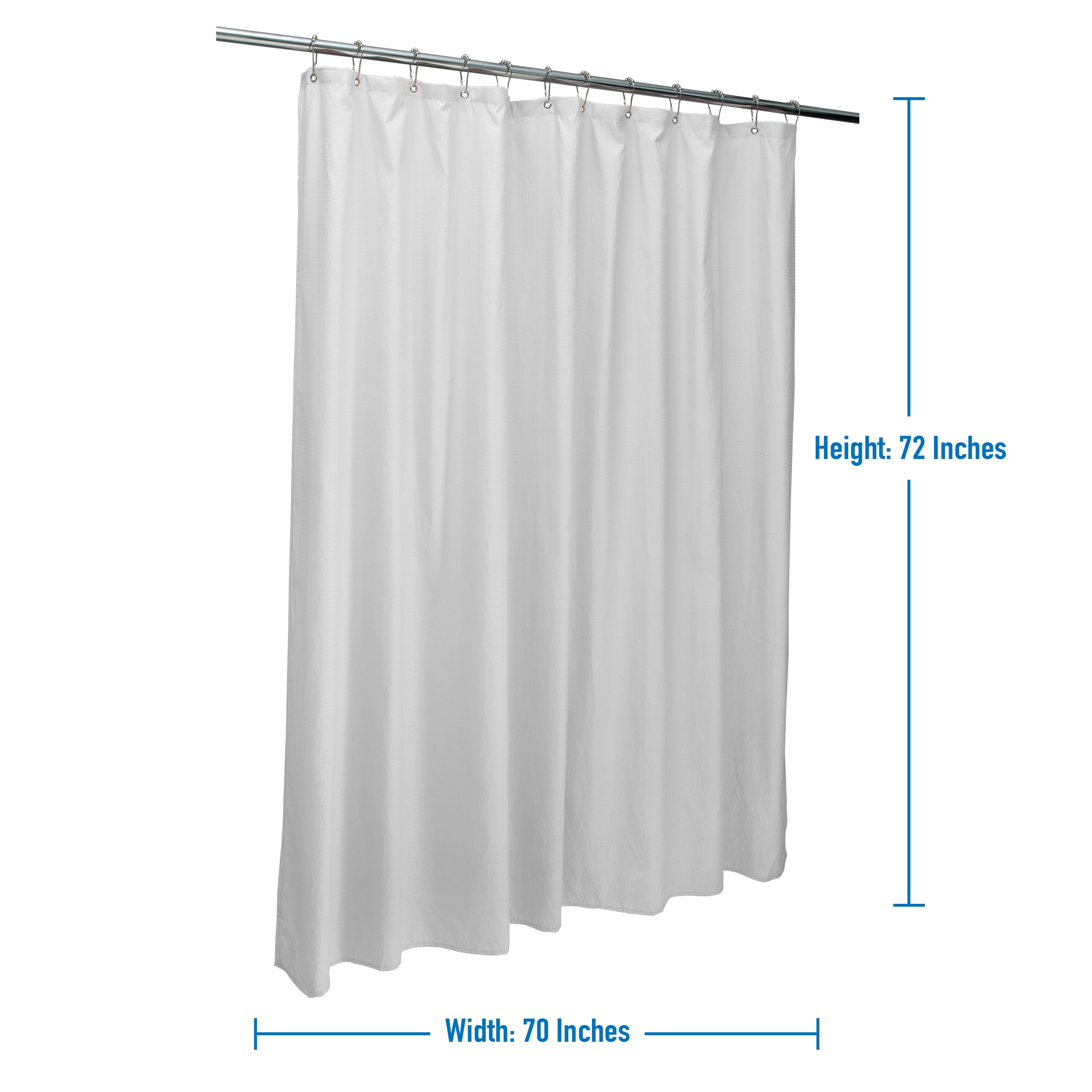 Bath Bliss Microfiber Soft Touch Dash Design Shower Curtain Liner