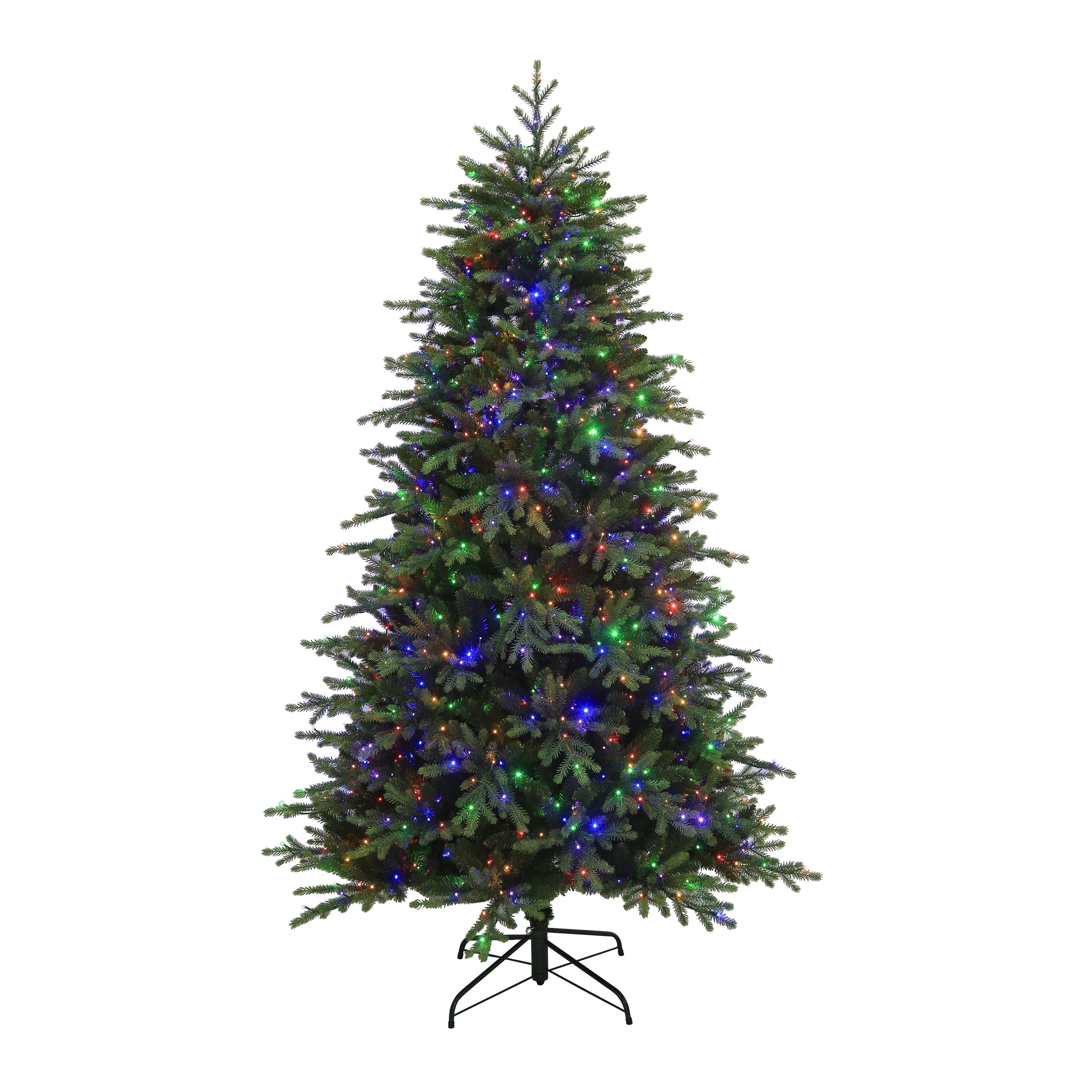 7.5ft. Pre-Lit Charlotte Spruce Artificial Christmas Tree, Color Changing Mini LED Lights by Ashland&#xAE;