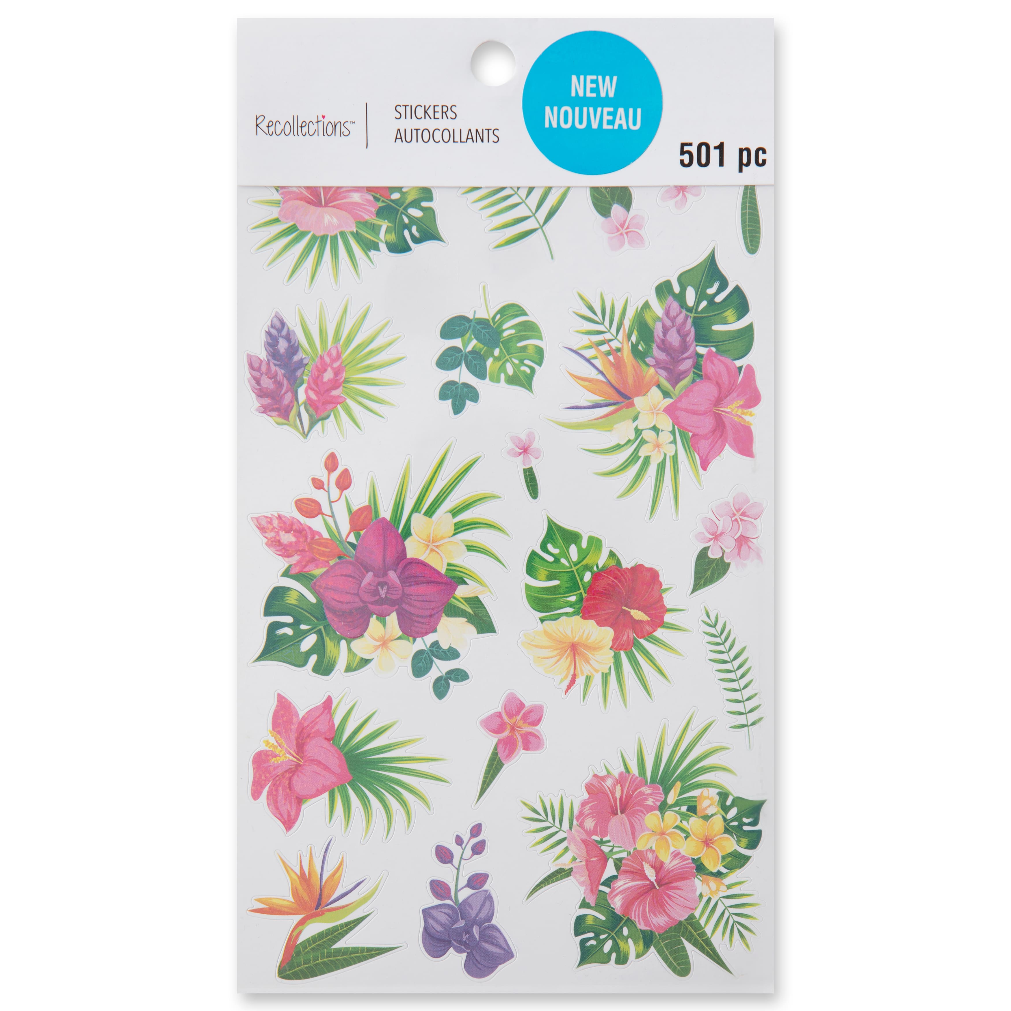 12 Pack: Tropical Flower Stickers by Recollections™