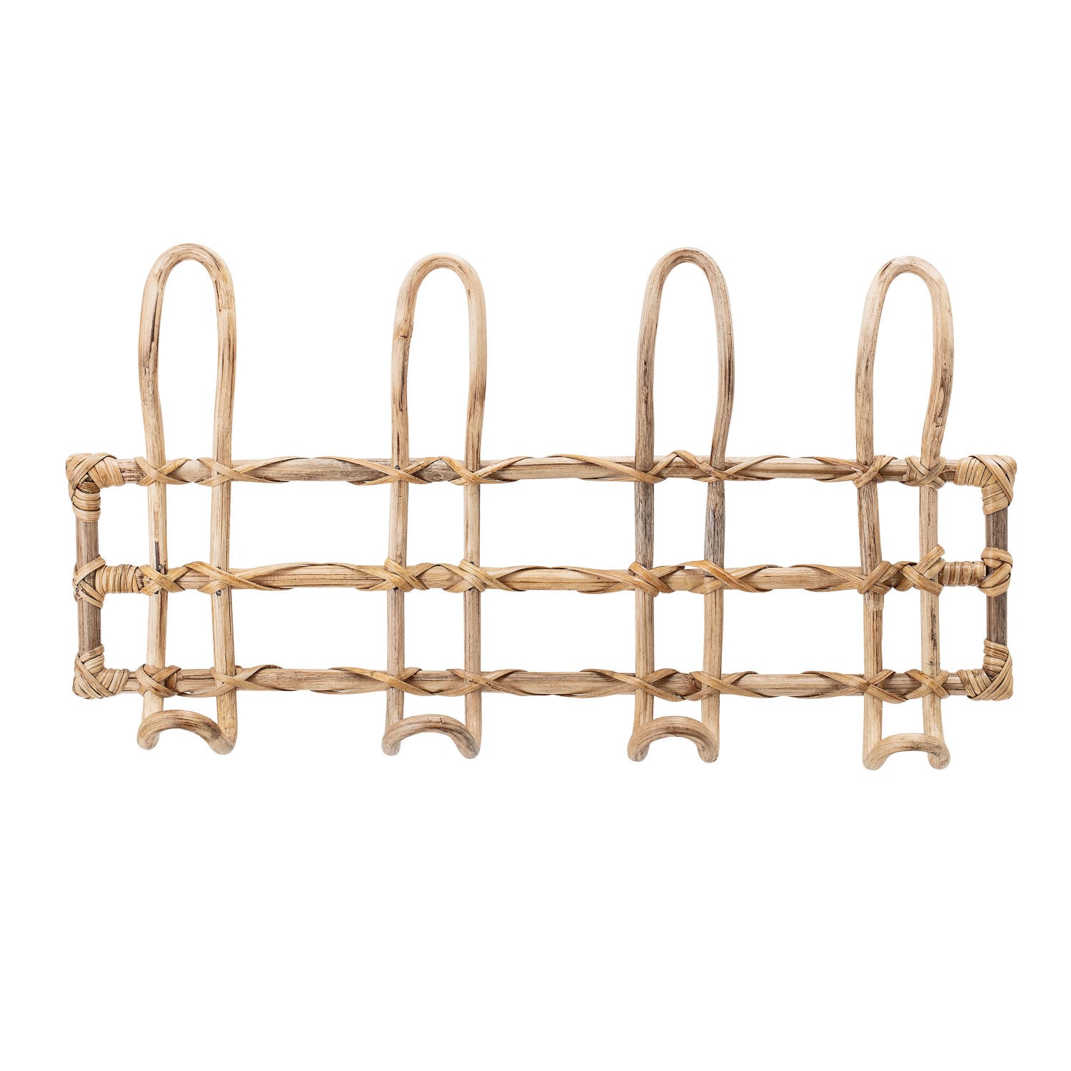 Hello Honey® Beige Rattan Wall Hanger with 4 Hooks