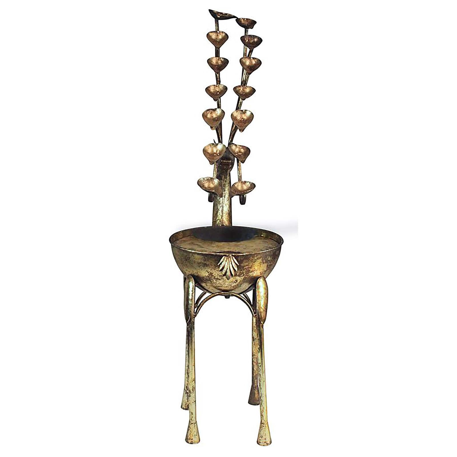 Design Toscano Deer Antler Falls Cascading Metal Sculptural Fountain