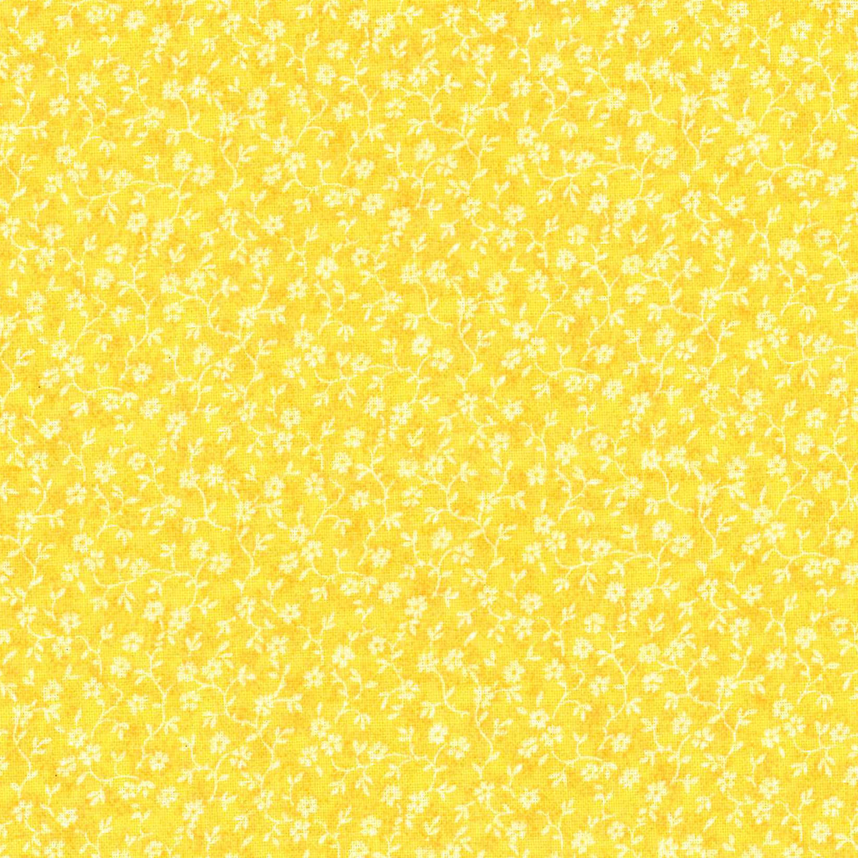Yellow Illusions Floral Cotton Fabric