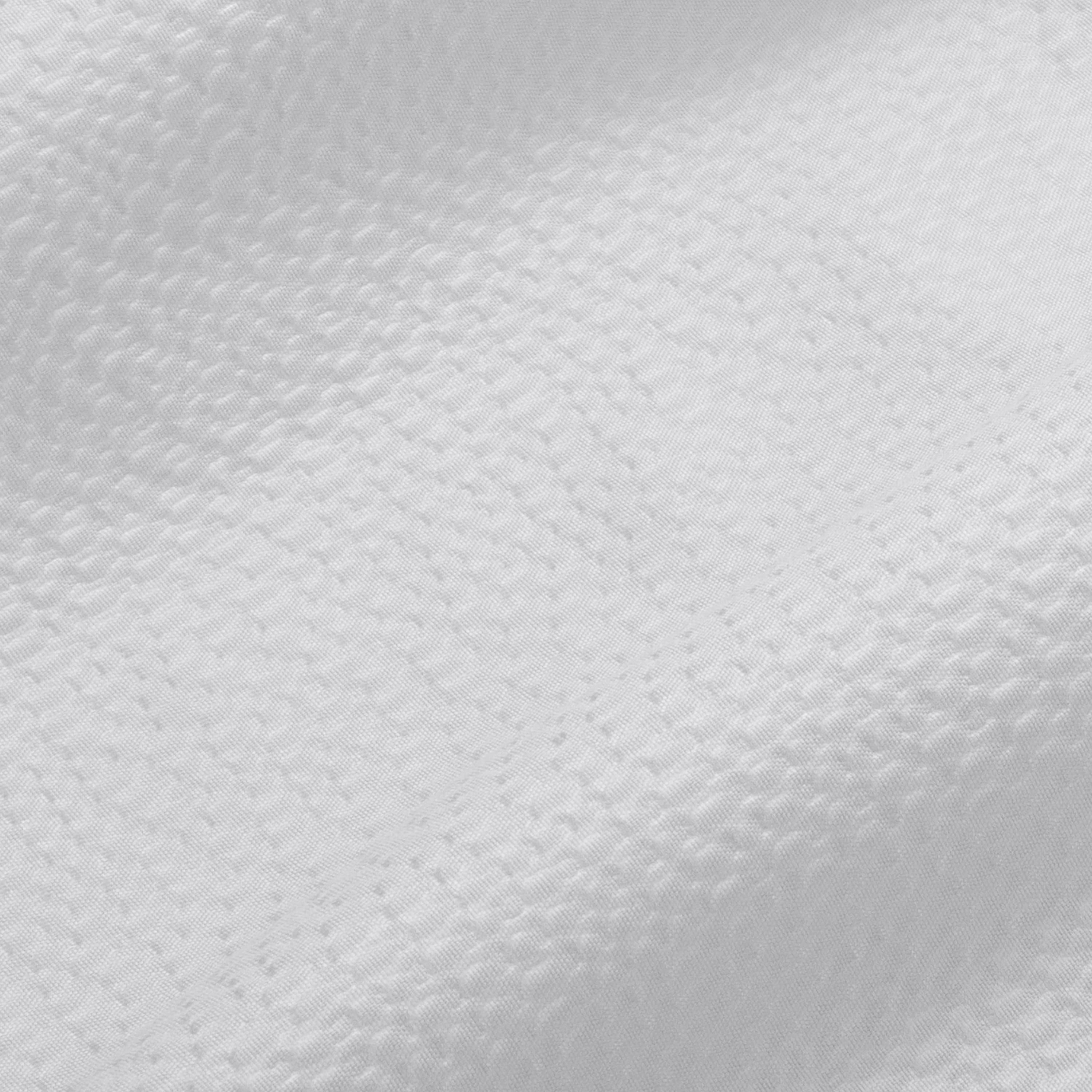 Bath Bliss White Microfiber Soft Touch Seersucker Design Shower Curtain Liner