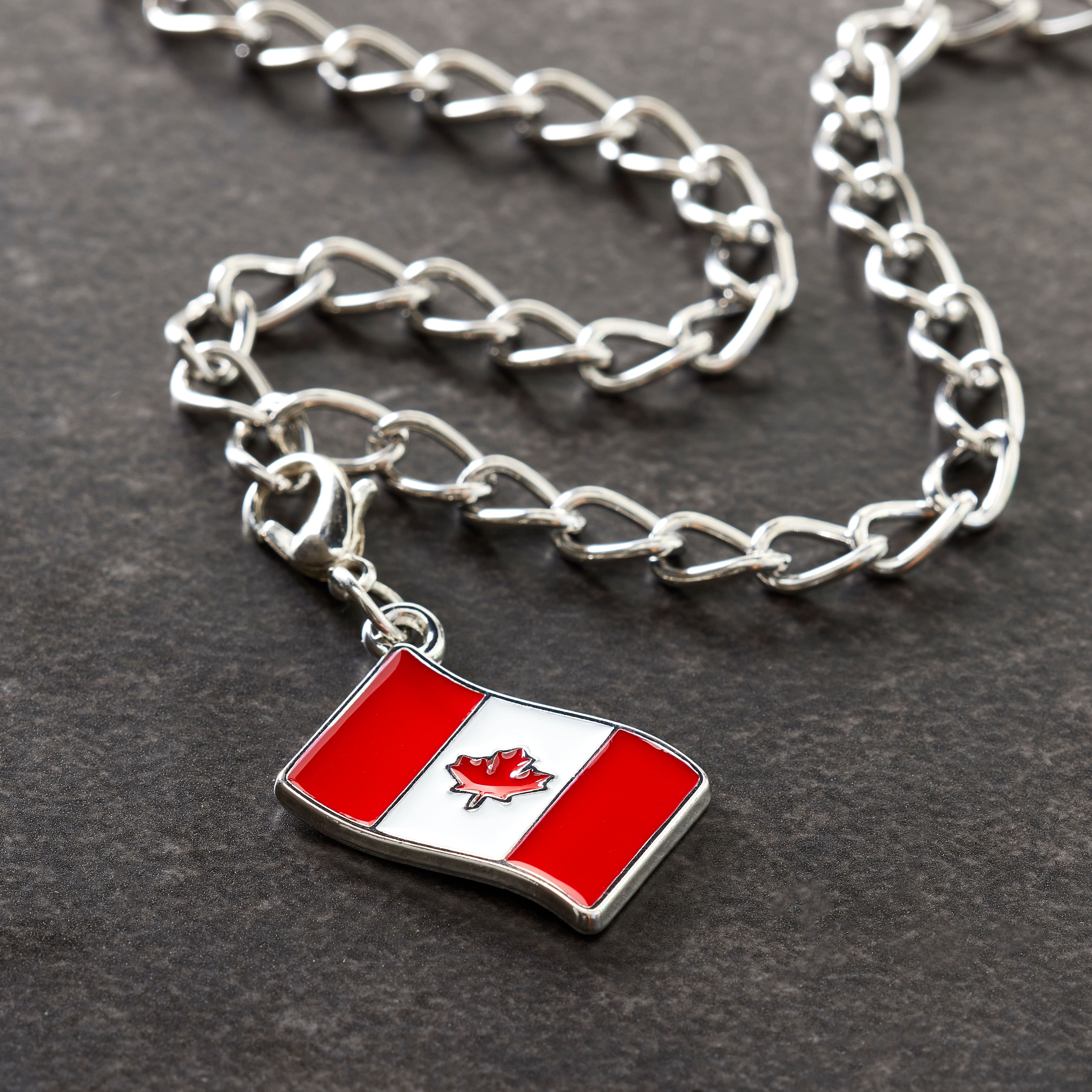 Metal Canadian Flag Charm by Bead Landing™