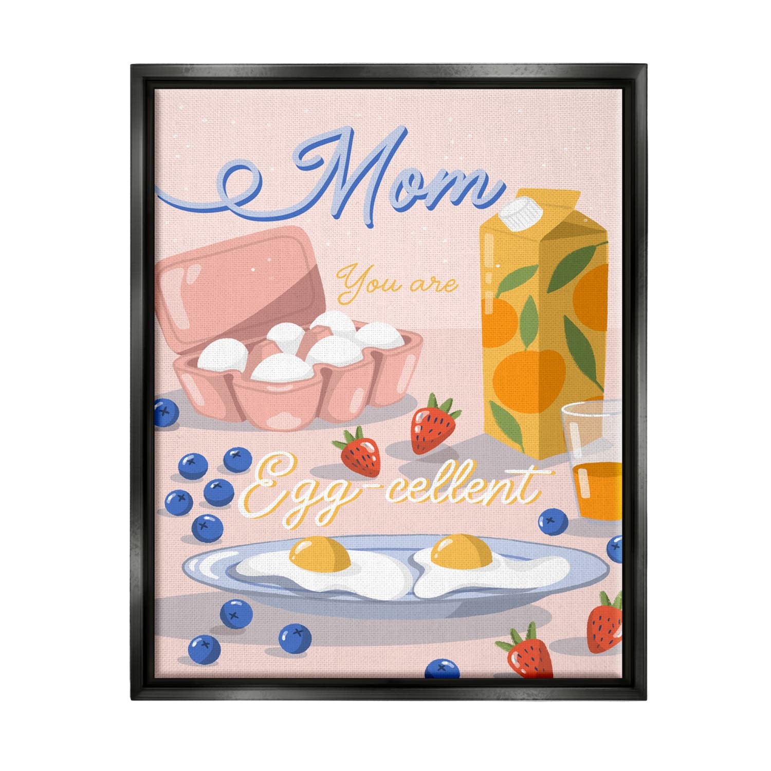 Stupell Industries Mom You Are Egg-cellent Phrase Floater Framed Art