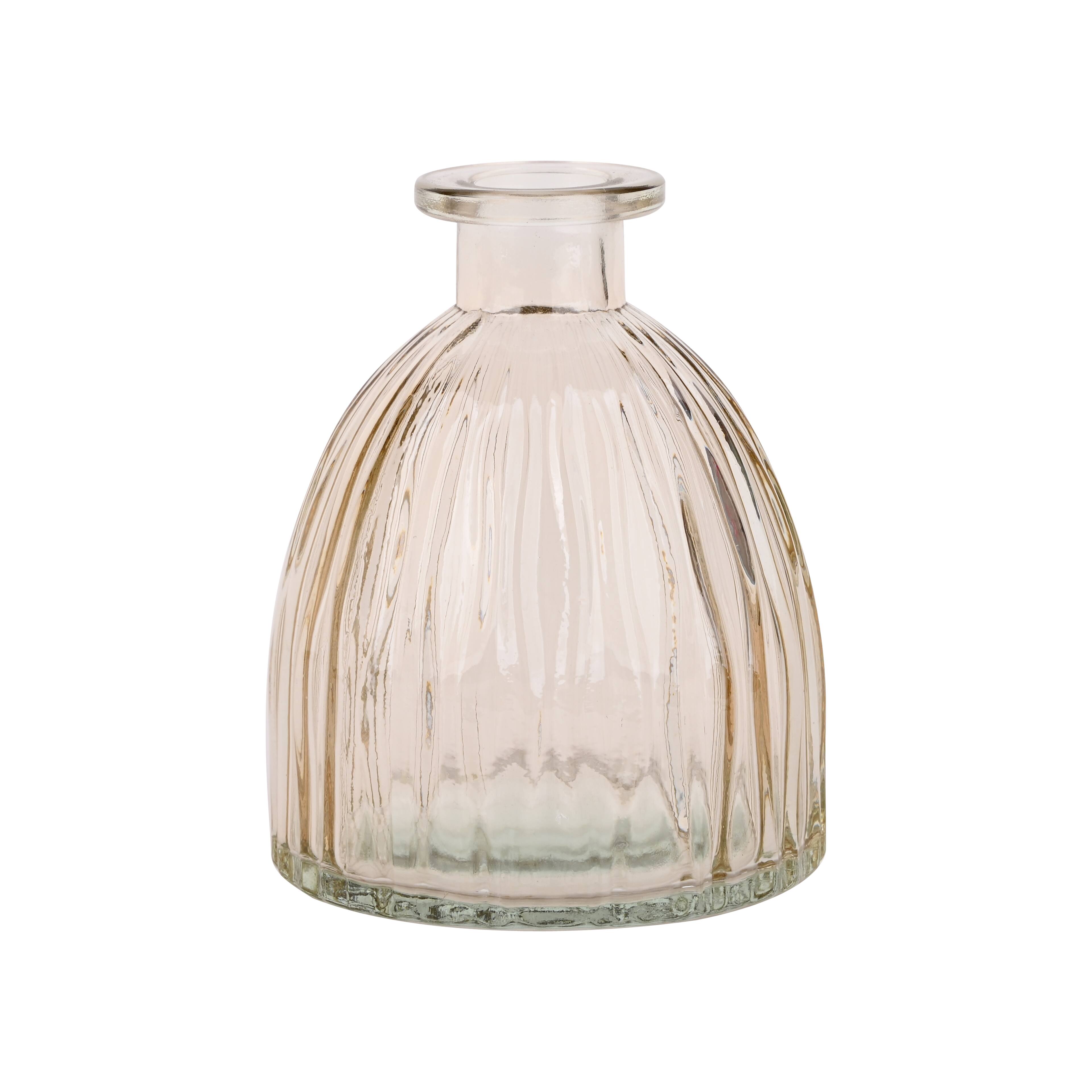 4&#x22; Ribbed Glass Vase Decorative Container by Ashland&#xAE;