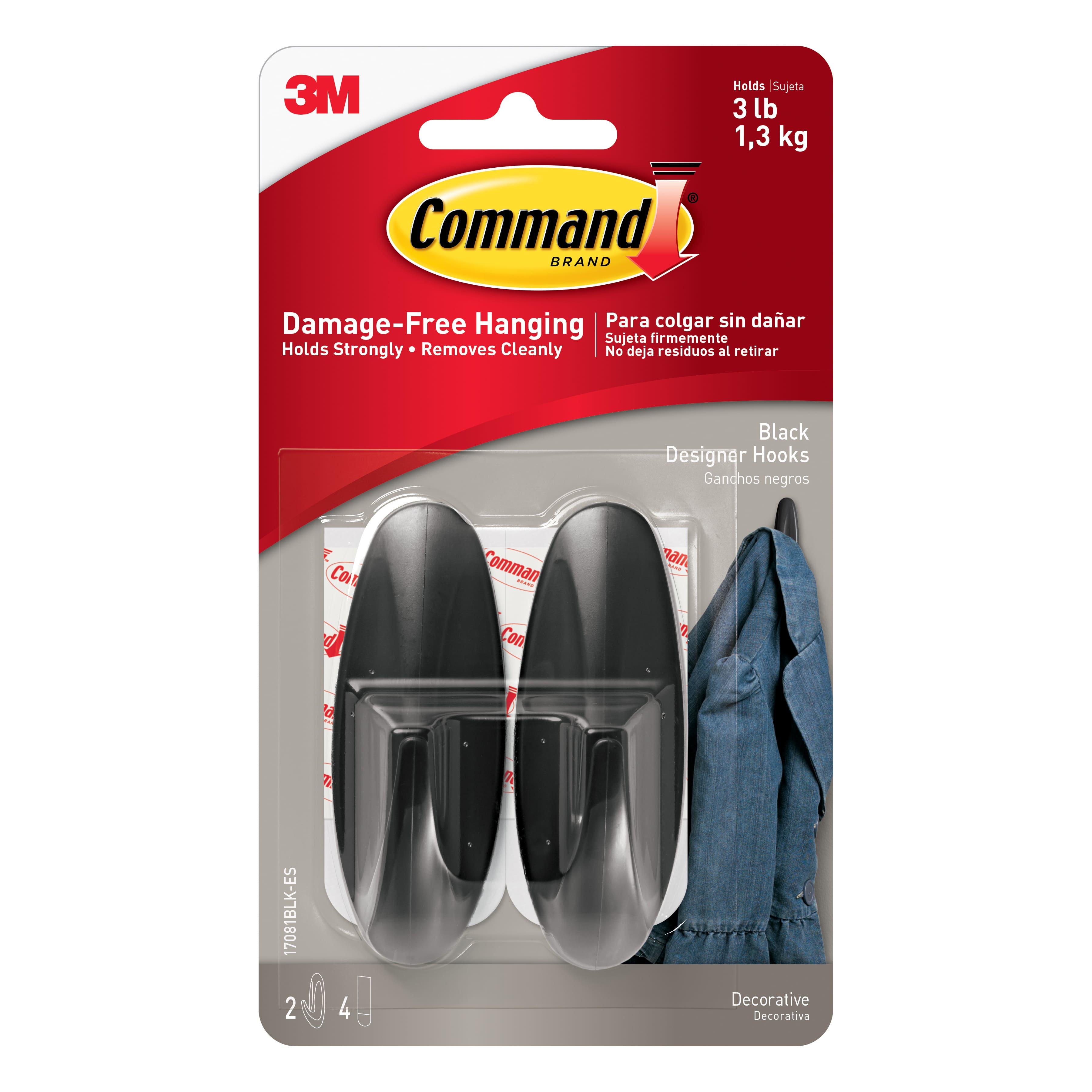 12 Packs: 2 ct. (24 total) Command™ Medium Designer Hooks