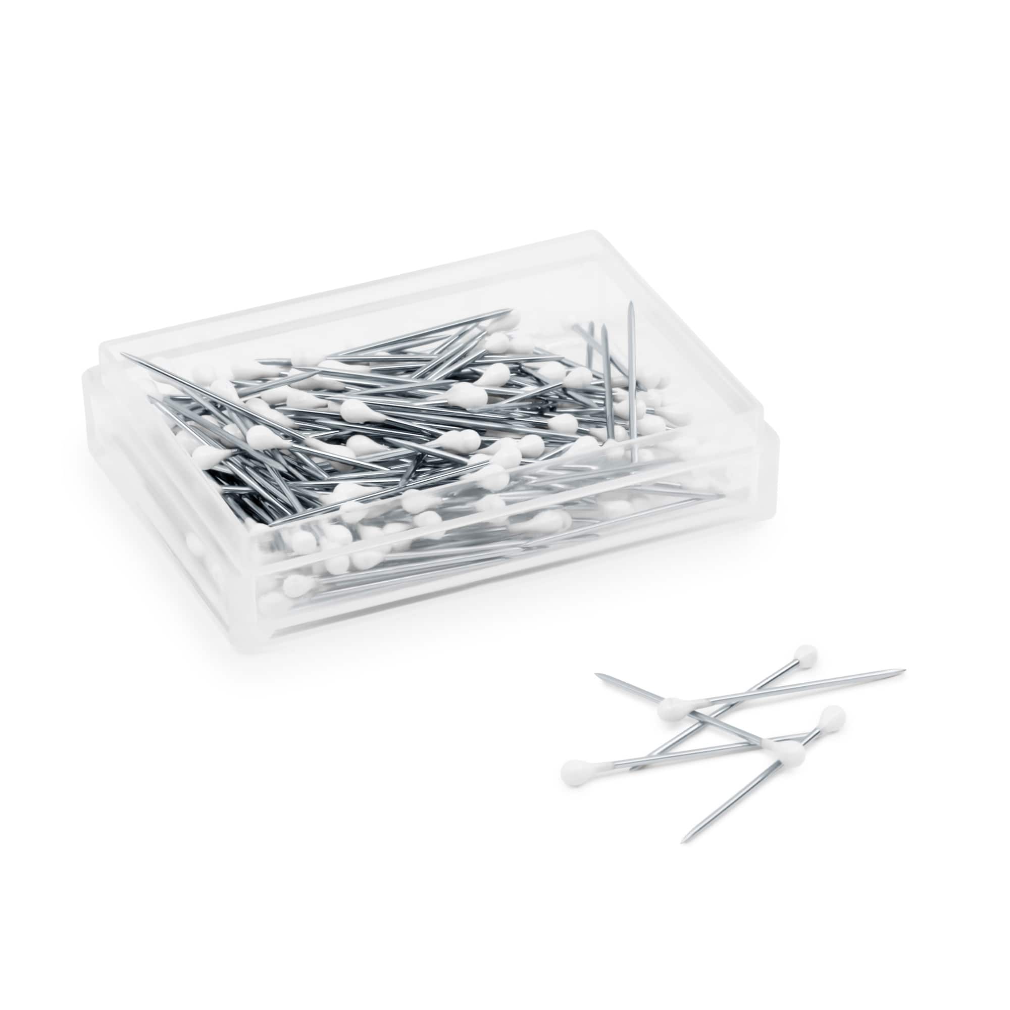 Dritz® 3/4" White Dipped Head Appliqué Pins With Reusable Storage Box, 150ct.