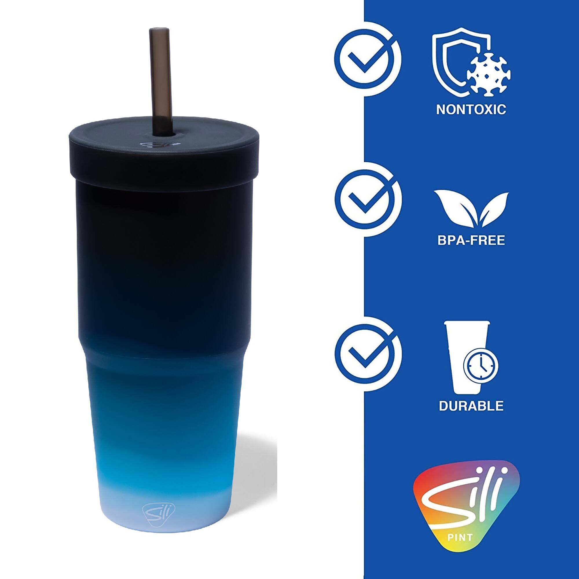 Silipint&#xAE; 32oz. Silicone Tumbler with Straw