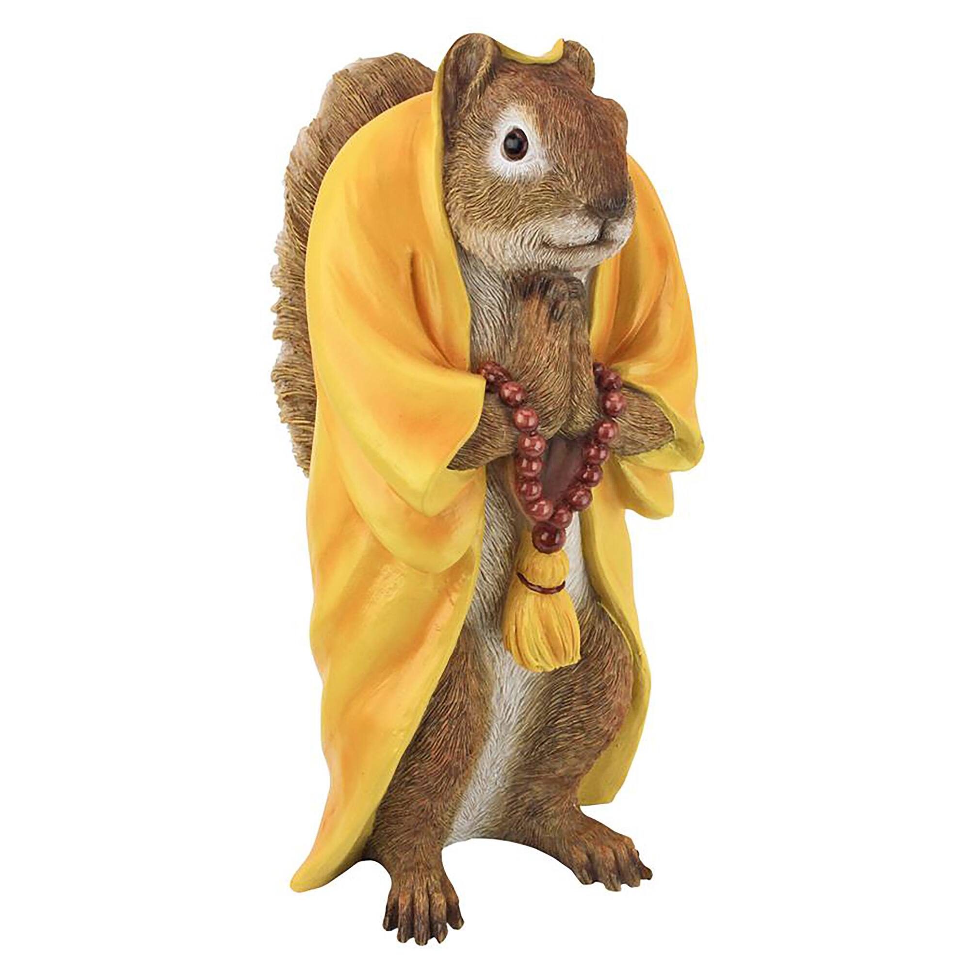 Design Toscano 10.5&#x22; Sensei Monk Zen Garden Squirrel Animal Statue