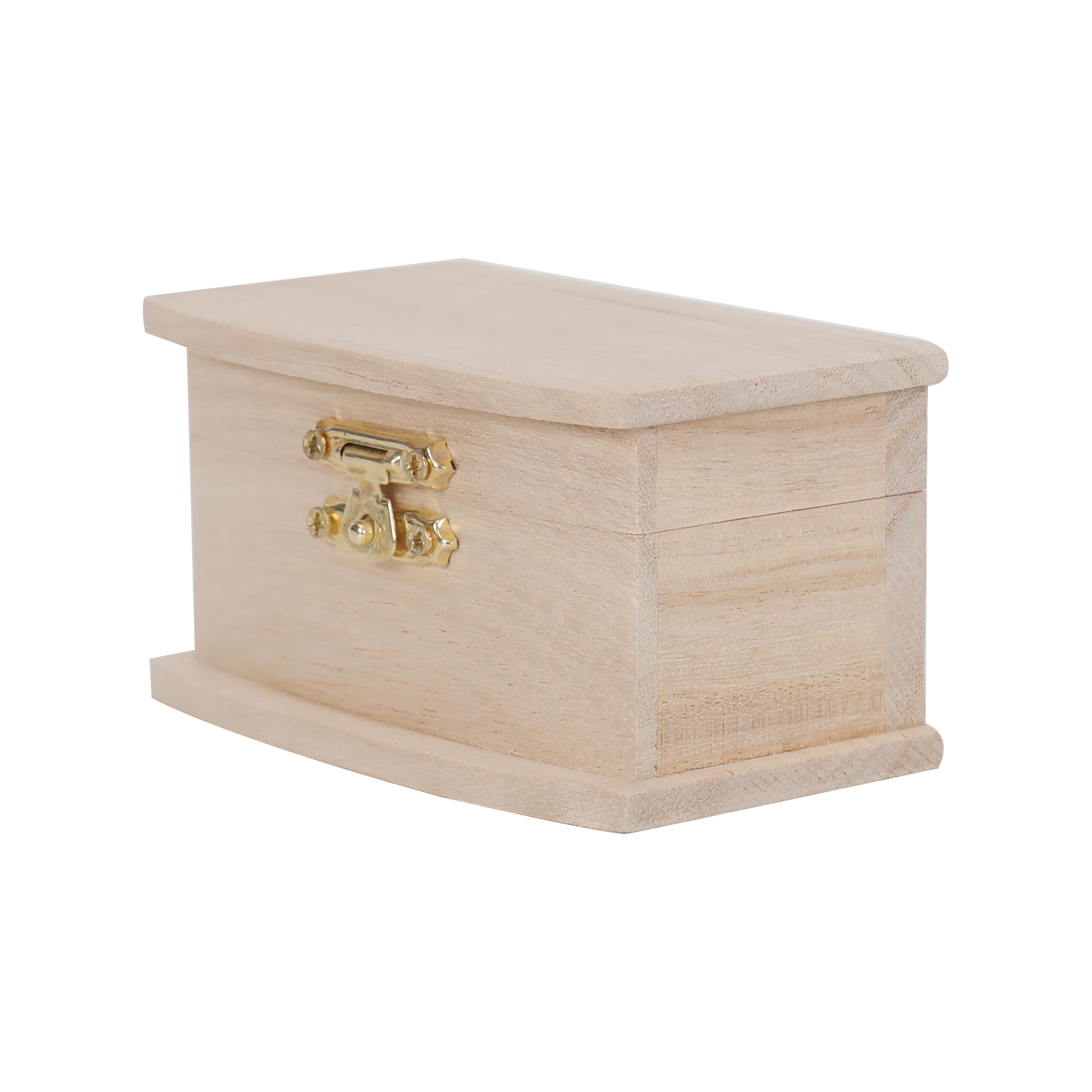 48 Pack: 3.5" Wood Trinket Box by Make Market®