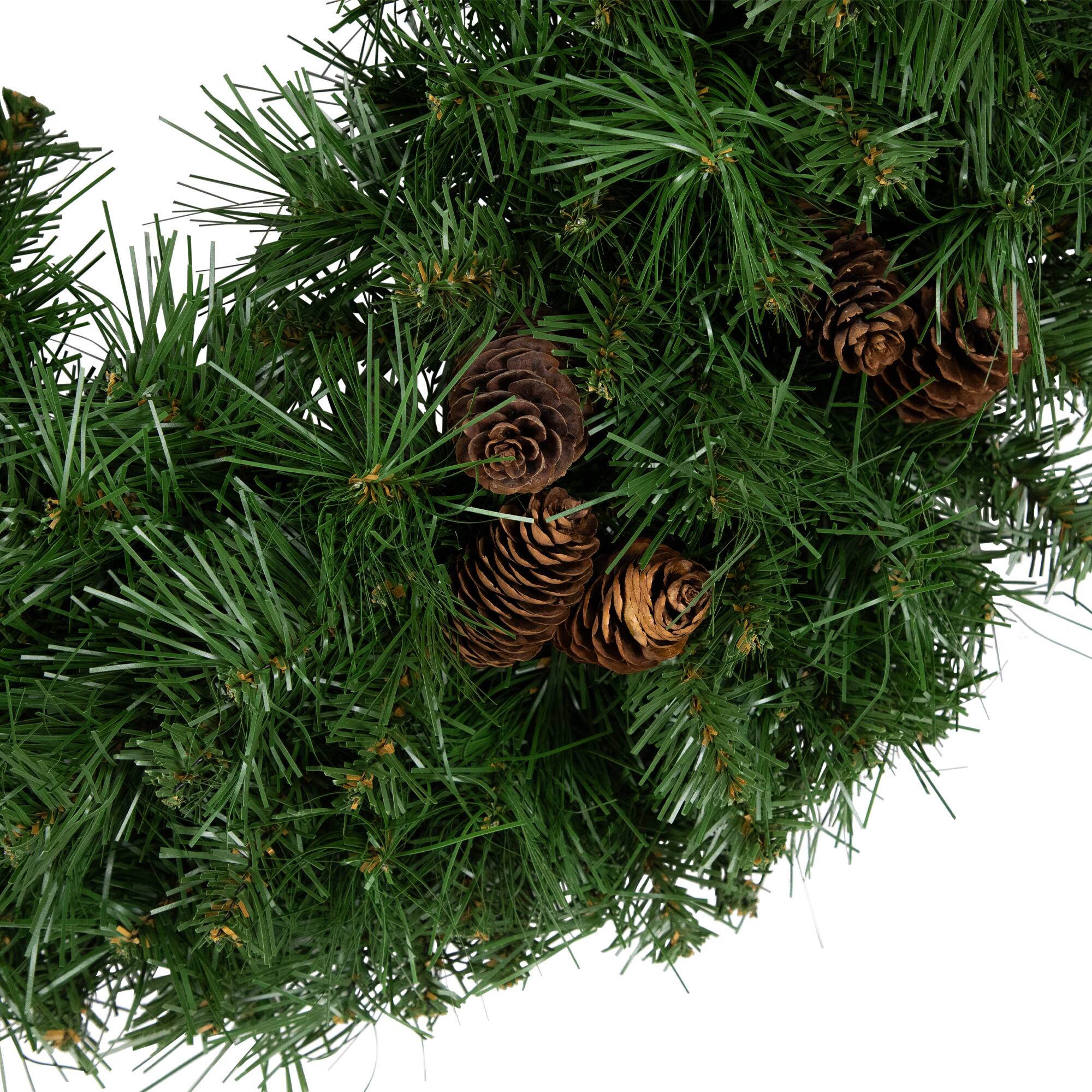 24&#x22; Dakota Red Pine Artificial Wreath with Pinecones
