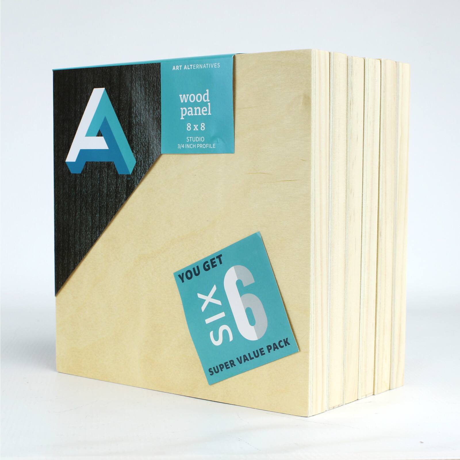 6 Packs: 6 ct. (36 total) Art Alternatives 8&#x22; x 8&#x22; Value Pack Classic Studio Wood Panel