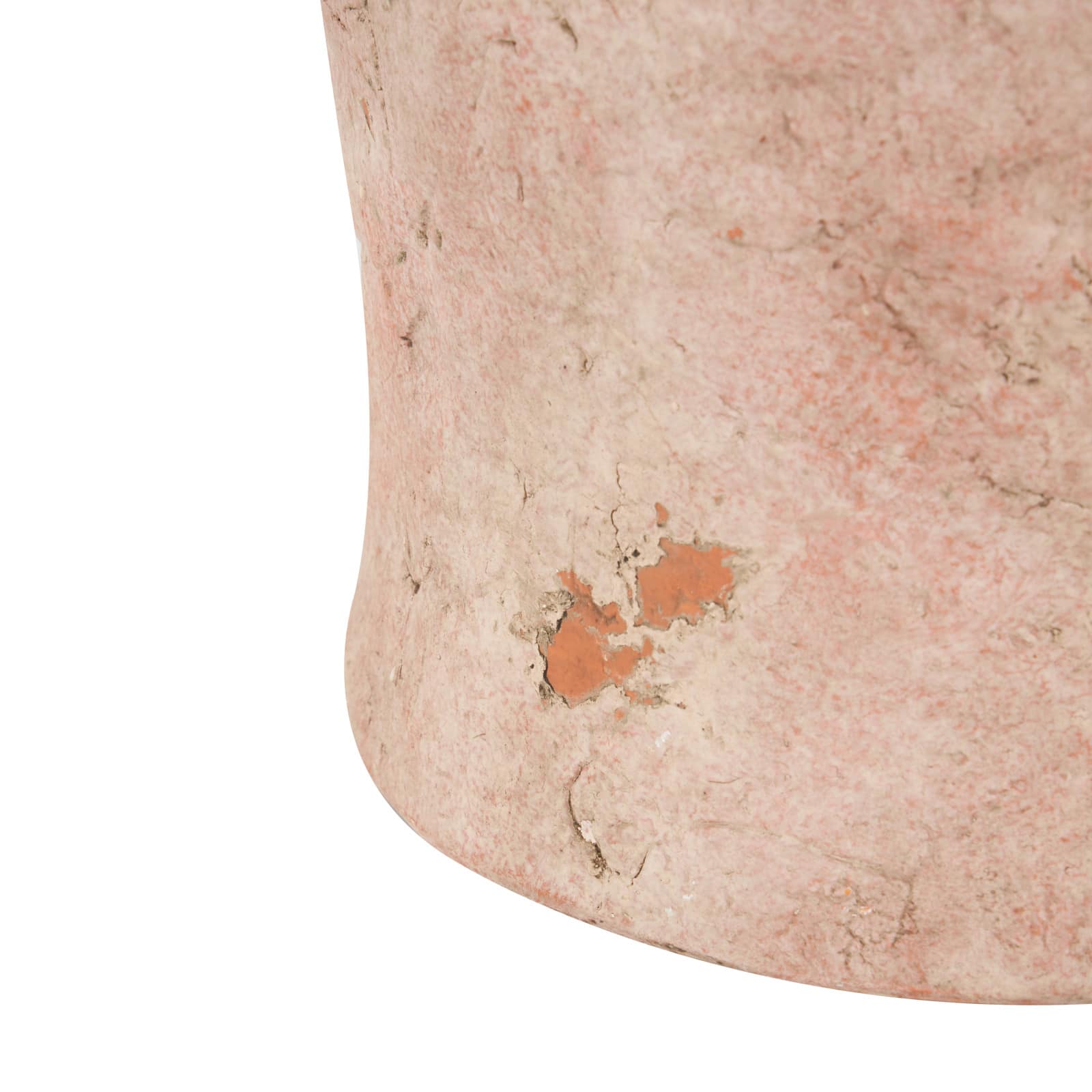 10.5" Pink Ceramic Antique Style Distressed Decorative Vase with Handles