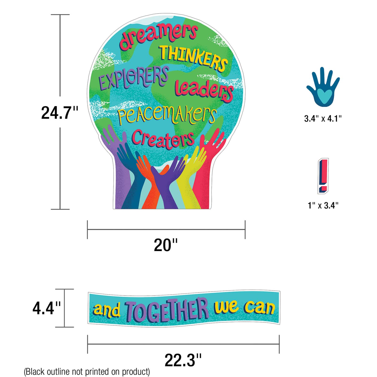 Carson Dellosa Education&#x2122; One World Together We Can Change the World Bulletin Board Set