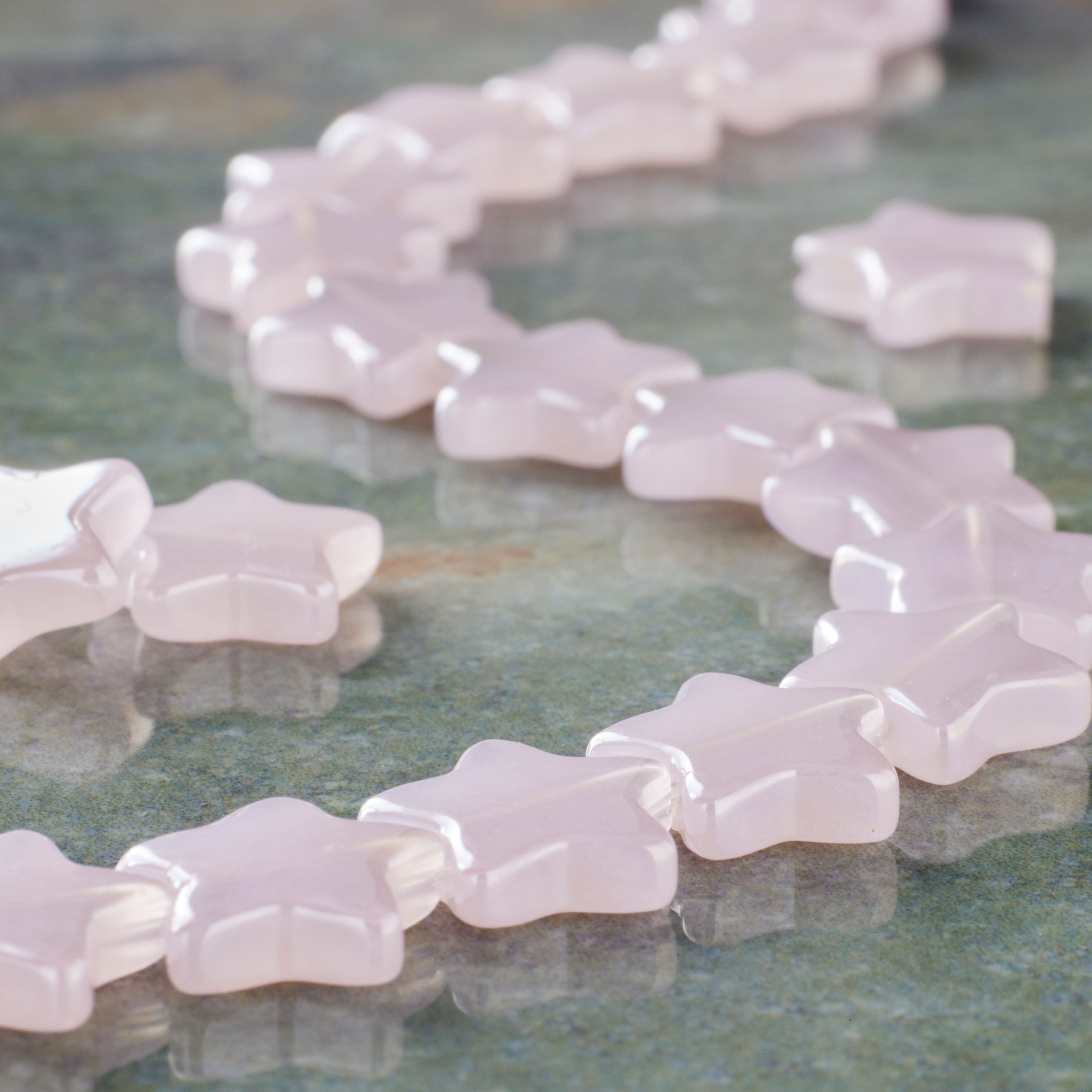 Pink Clear Aurora Borealis Glass Star Beads, 12mm by Bead Landing™