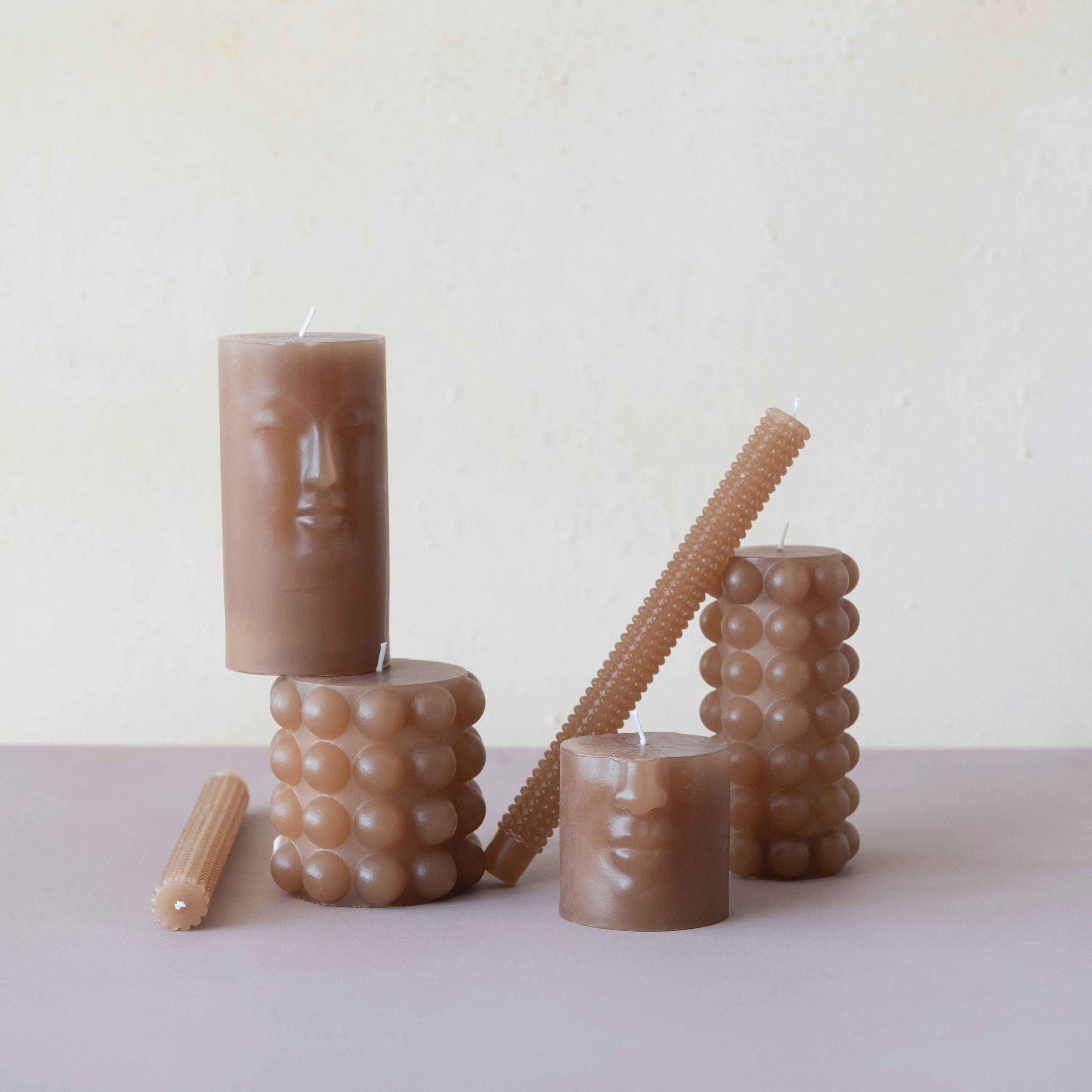 Hello Honey&#xAE; Unscented Hobnail Pillar Candle