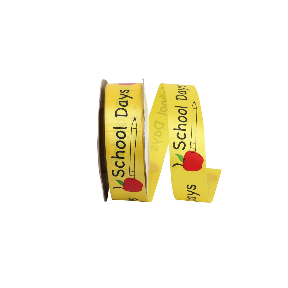 JAM Paper 7/8" x 15yd. Dyna Yellow School Day Ribbon