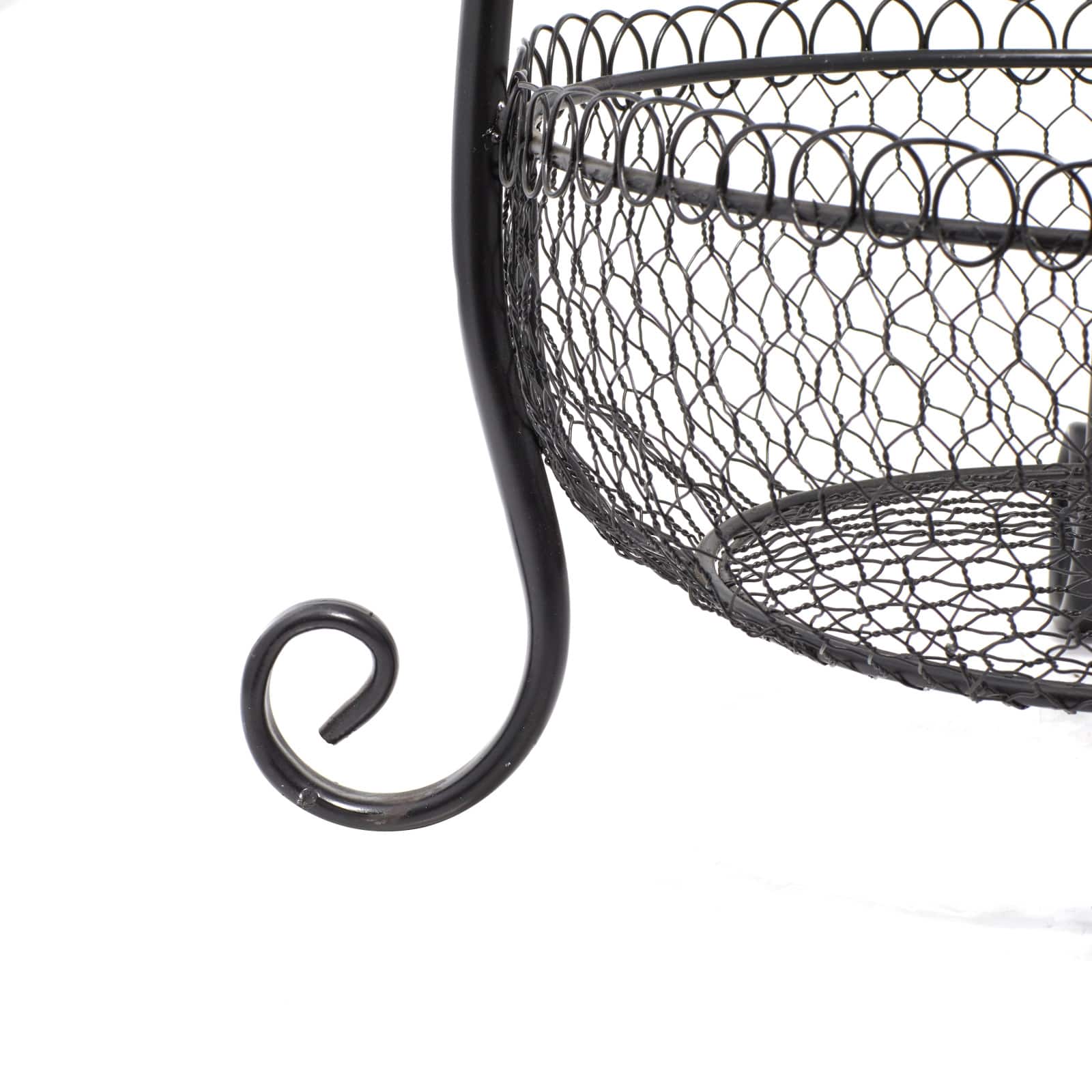 33&#x22; Black Iron Farmhouse 3 Tier Tray Stand