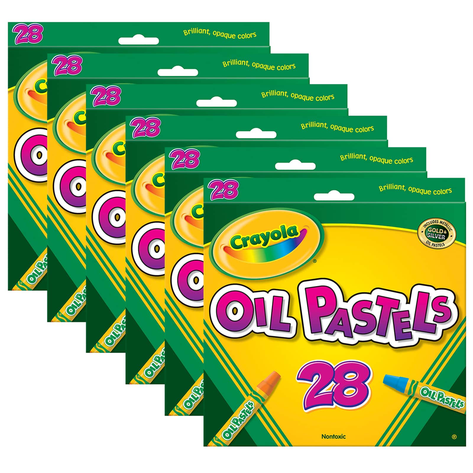 4 Packs: 6 Packs 28 ct. (672 total) Crayola® Oil Pastels