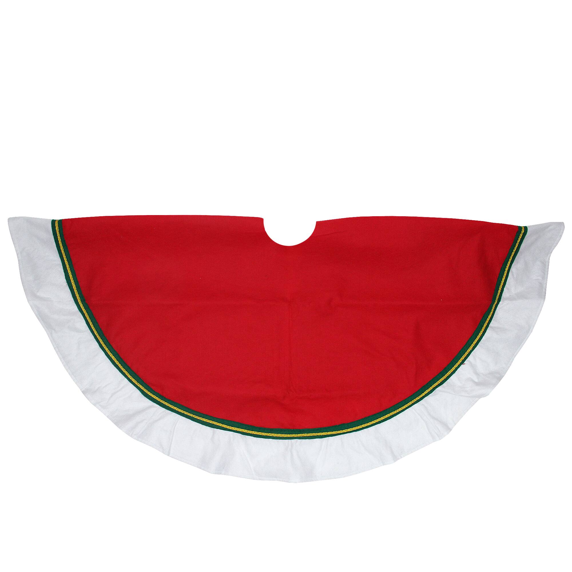 48&#x22; Christmas Traditions Cardinal Red Tree Skirt