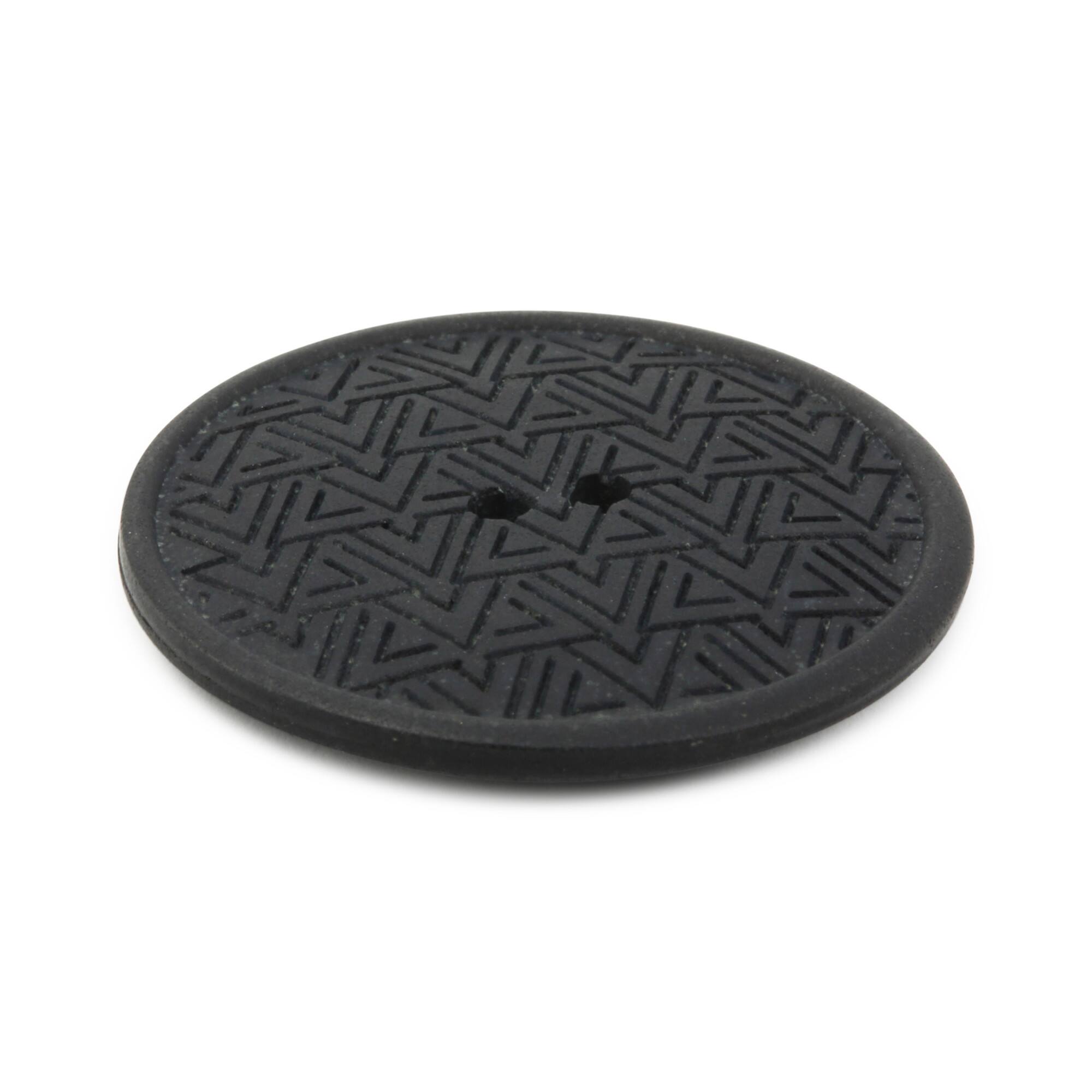 Dritz® Black 28mm Recycled Hemp Geometric Round Button, 3ct.