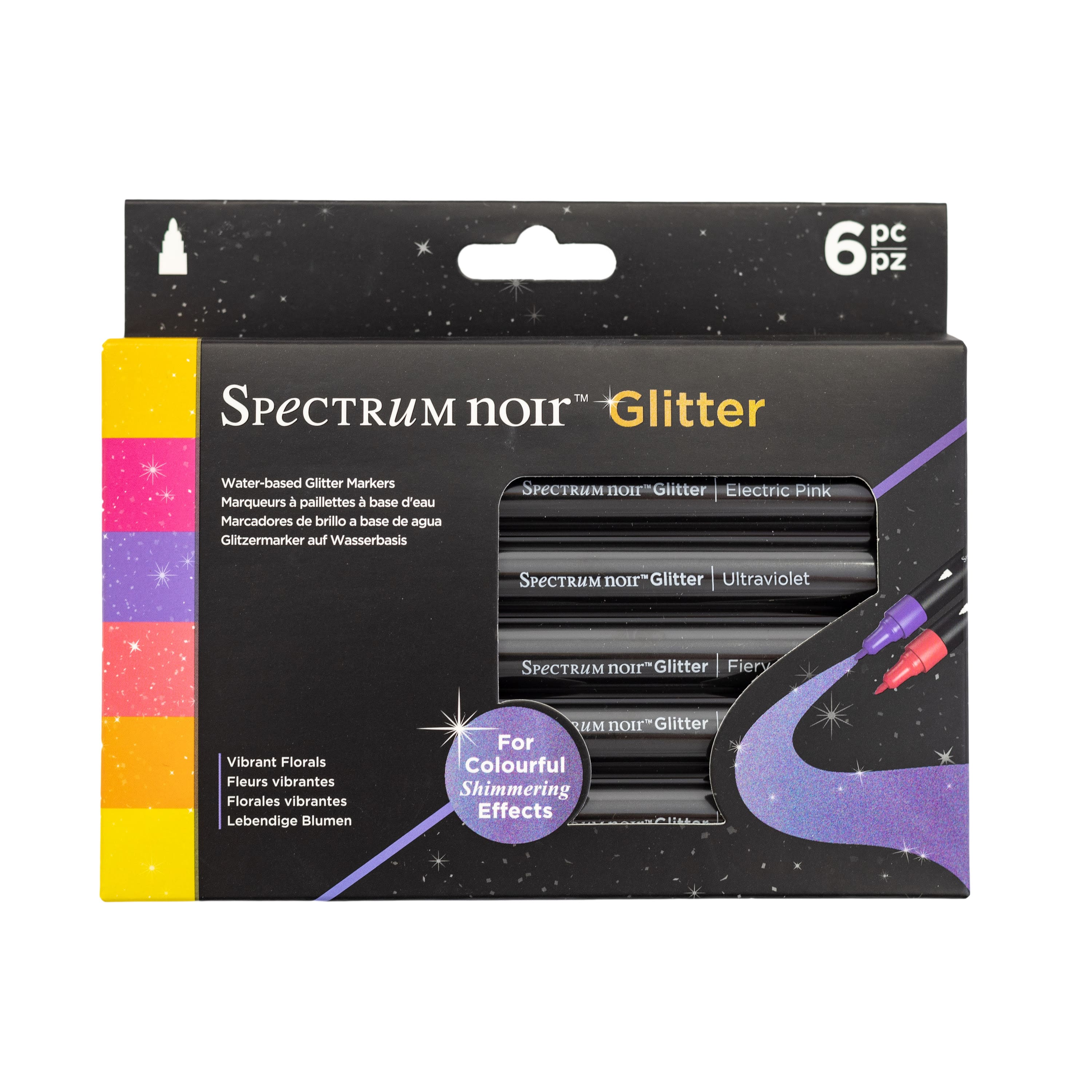 Spectrum Noir&#x2122; Vibrant Florals Glitter Marker Set