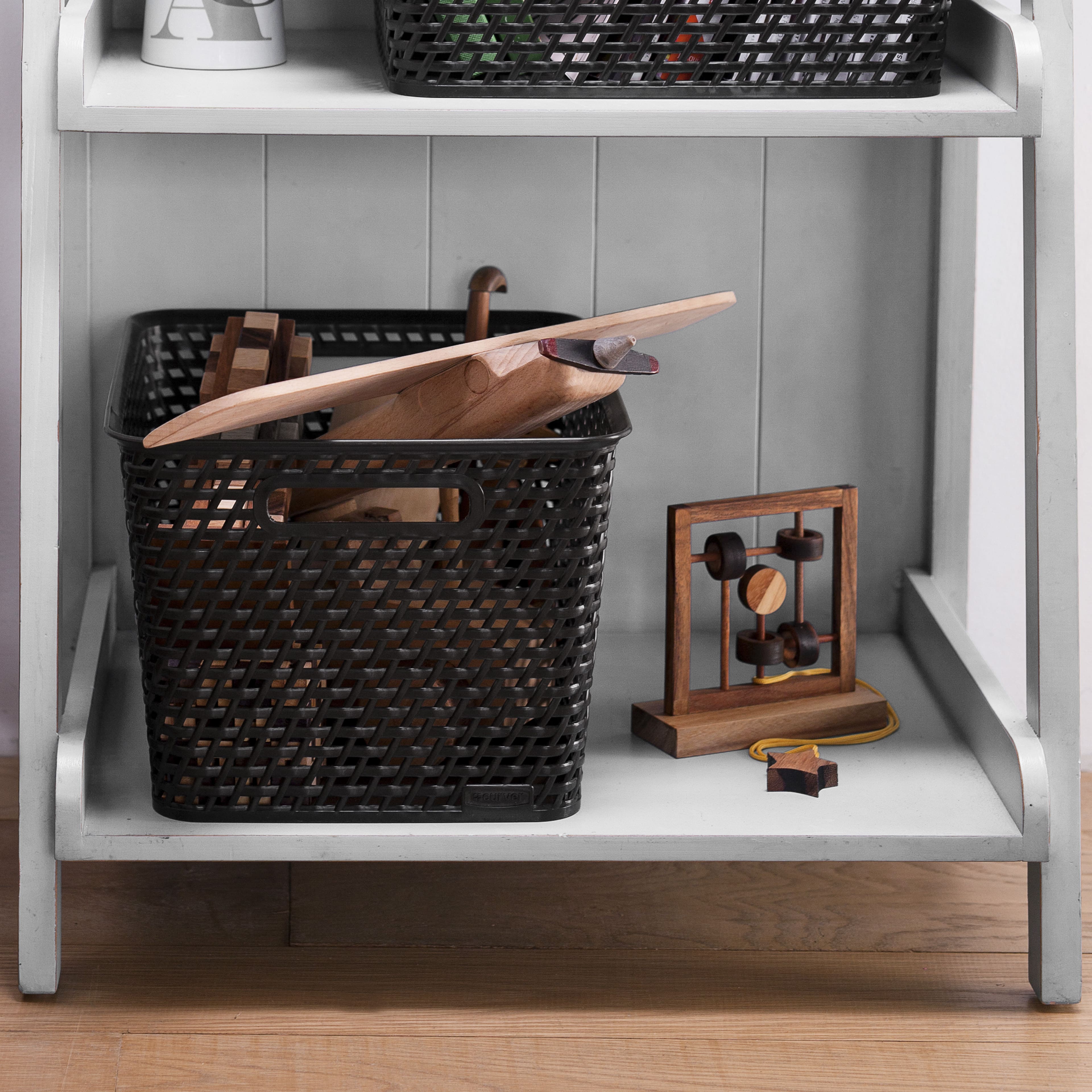 Black Woven Plastic Basket by Ashland&#xAE;