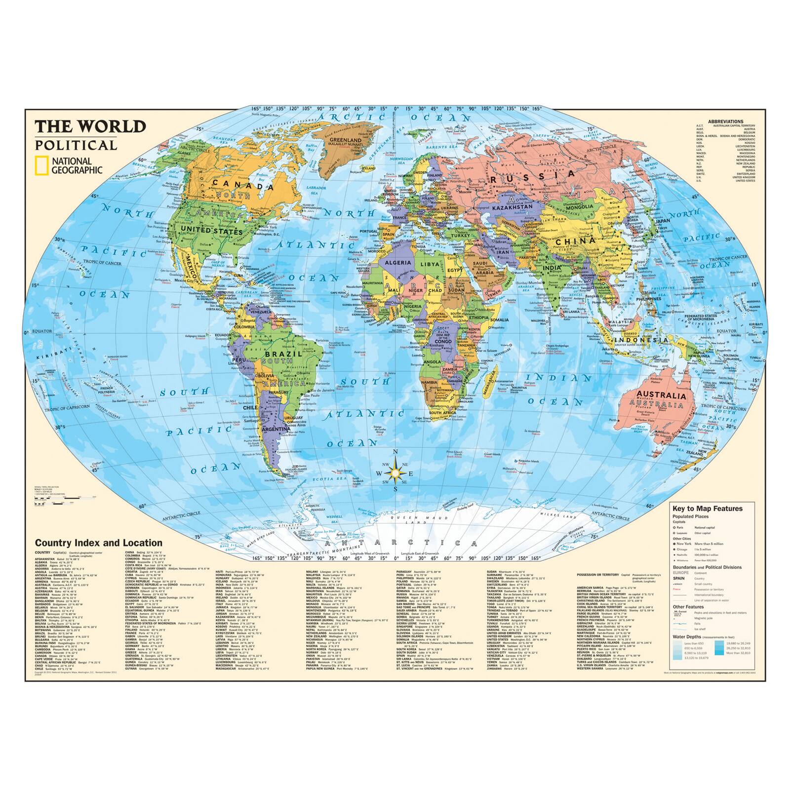 shop the national geographic kids political world wall map